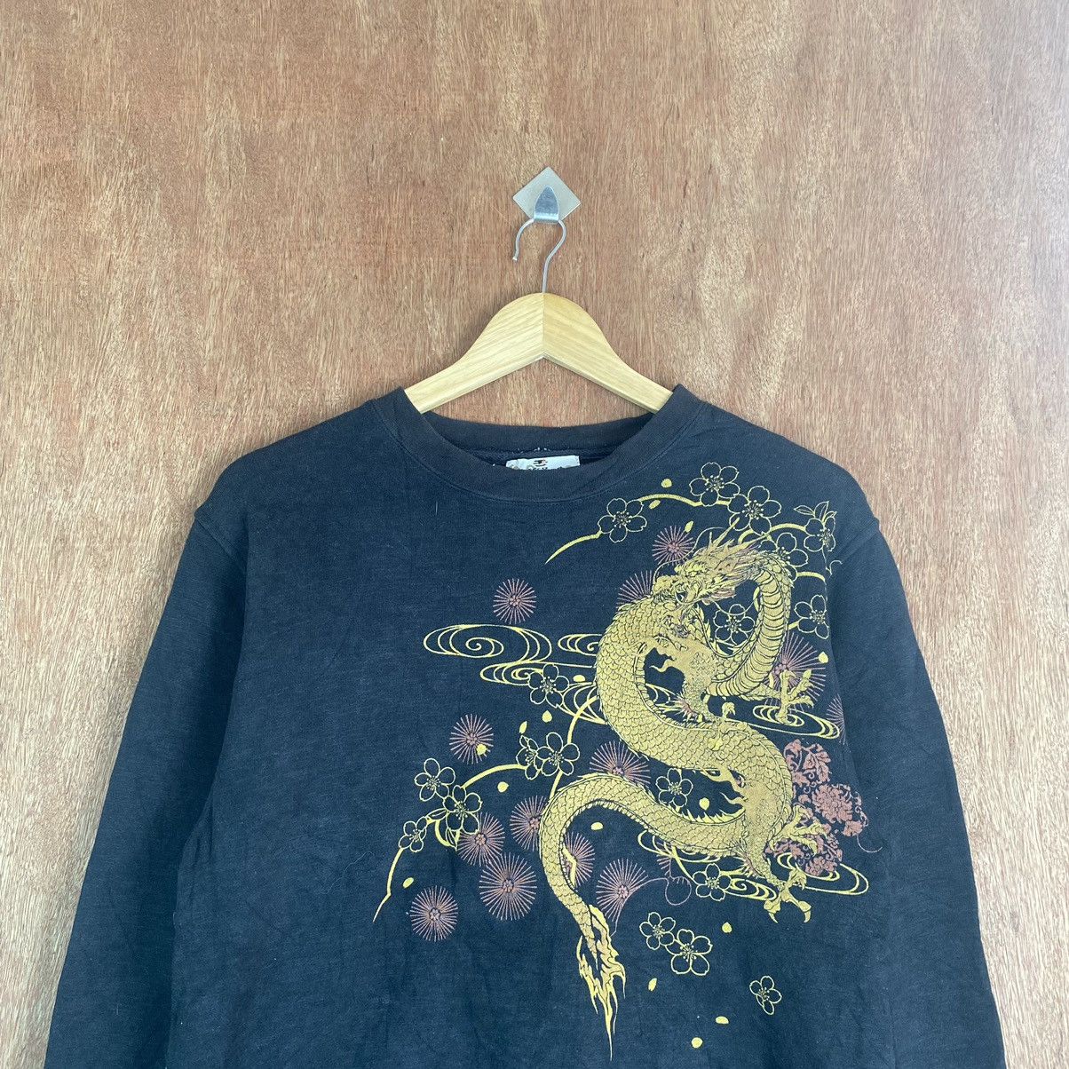 Japanese Brand Karakuri DRAGON LOGO VINTAGE SWEATSHIRT #K01584 Size US M / EU 48-50 / 2 - 9 Thumbnail