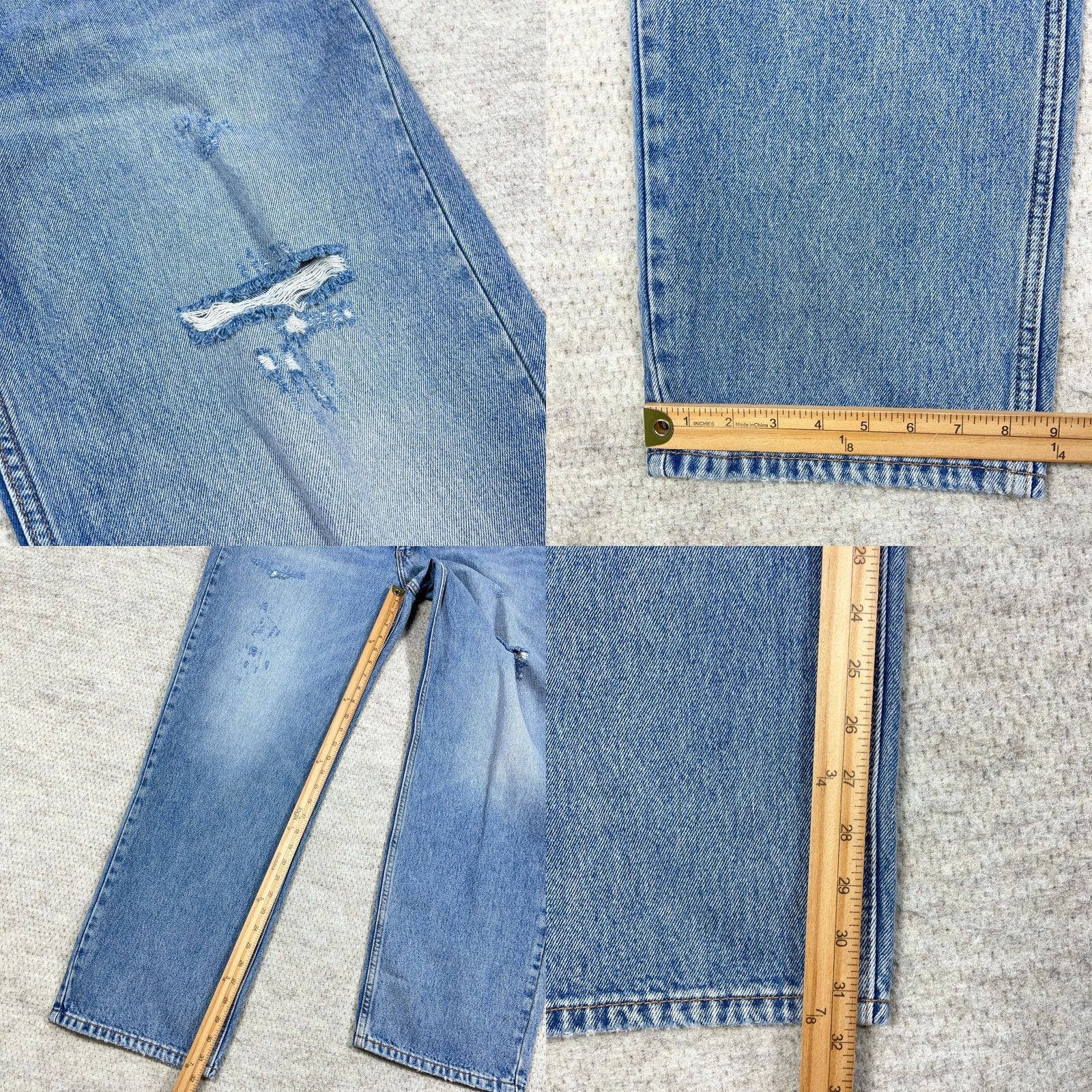 Levi's Levi's 550 Jeans Men 42x34 Relaxed Fit Blue Denim 5-Pocket Distressed Medium Wash Cotton Size US 42 / EU 58 - 8 Thumbnail