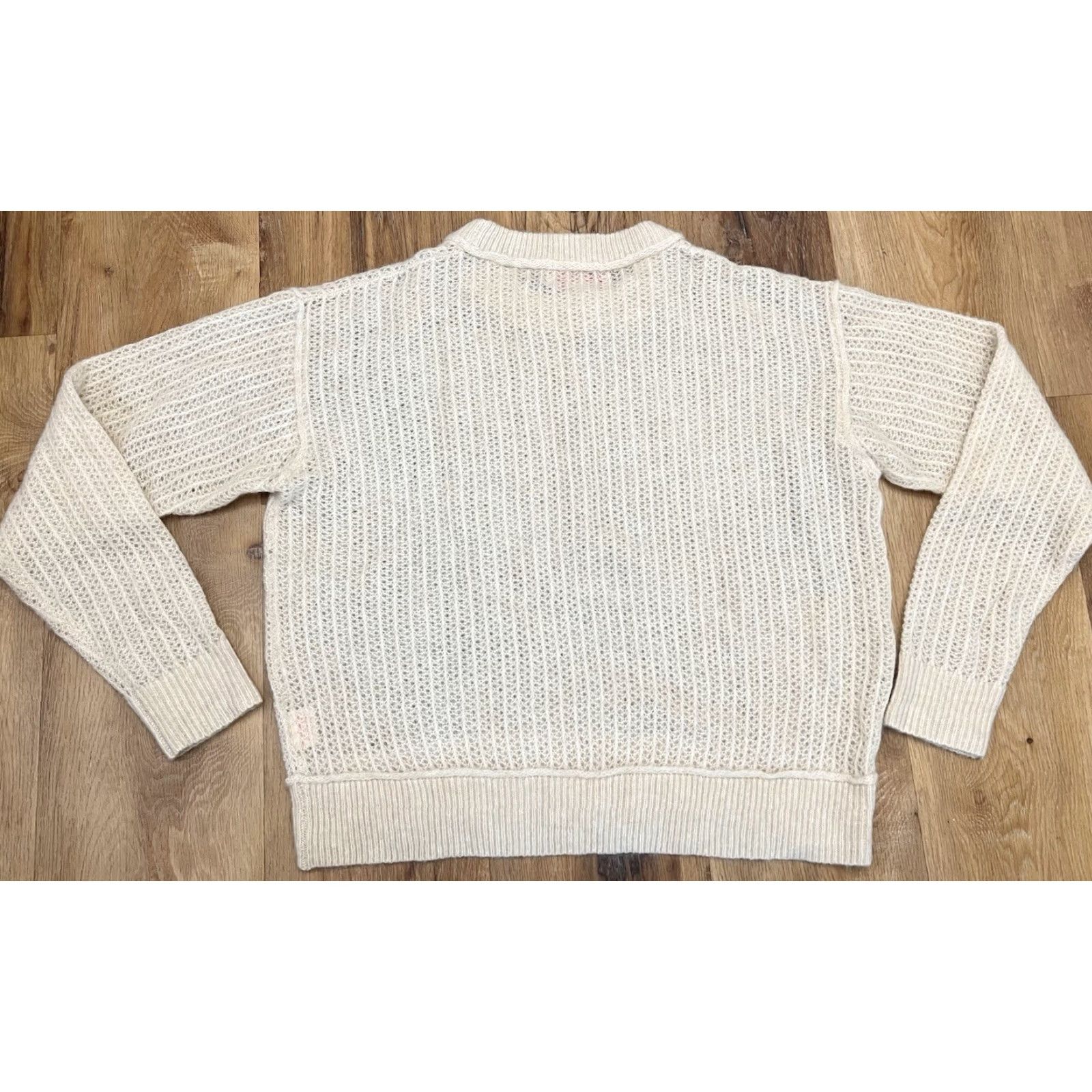 Vintage Kilte Los Angeles Sweater Open Knit Beige Cashmere/Alpaca/Silk S Women Pullover Open-Knit Angel 90s Size S / US 4 / IT 40 - 5 Thumbnail