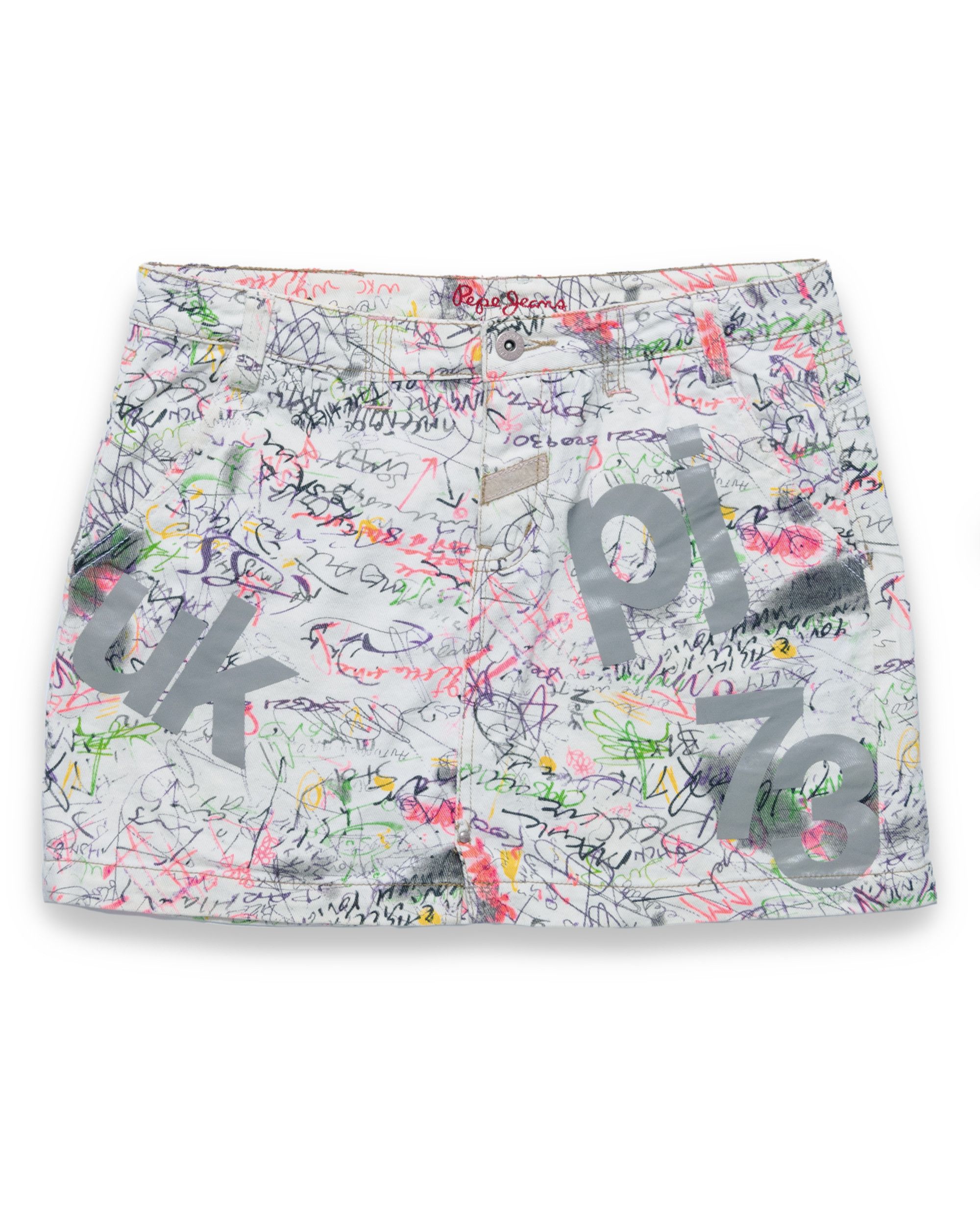 image of Pepe Jeans Scribbled Skirt, Women's (Size 30)