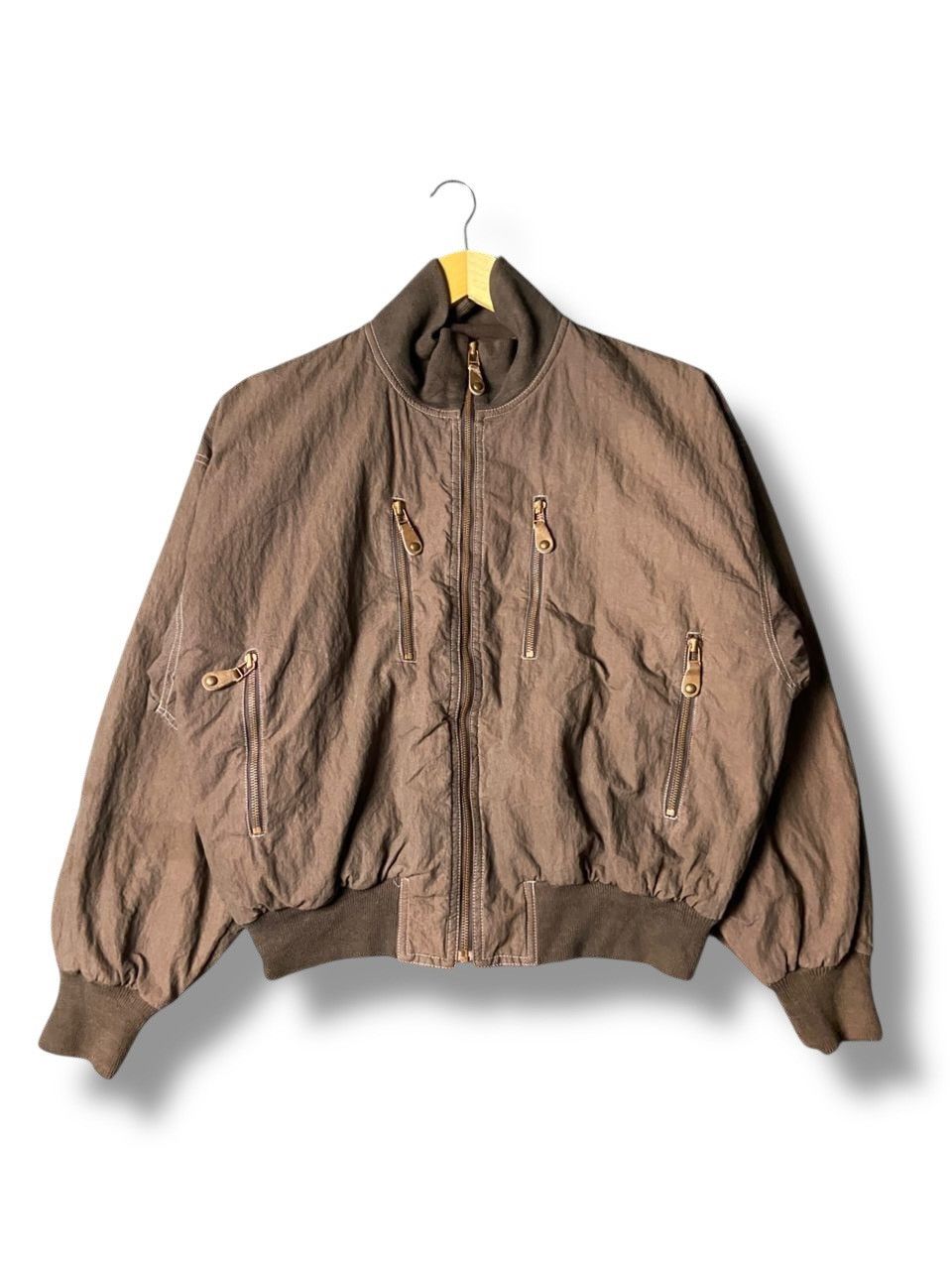 Japanese Brand VOLEX Multi zip Bomber Jacket with Spell Out Backprint (160) Size US L / EU 52-54 / 3 - 1 Thumbnail