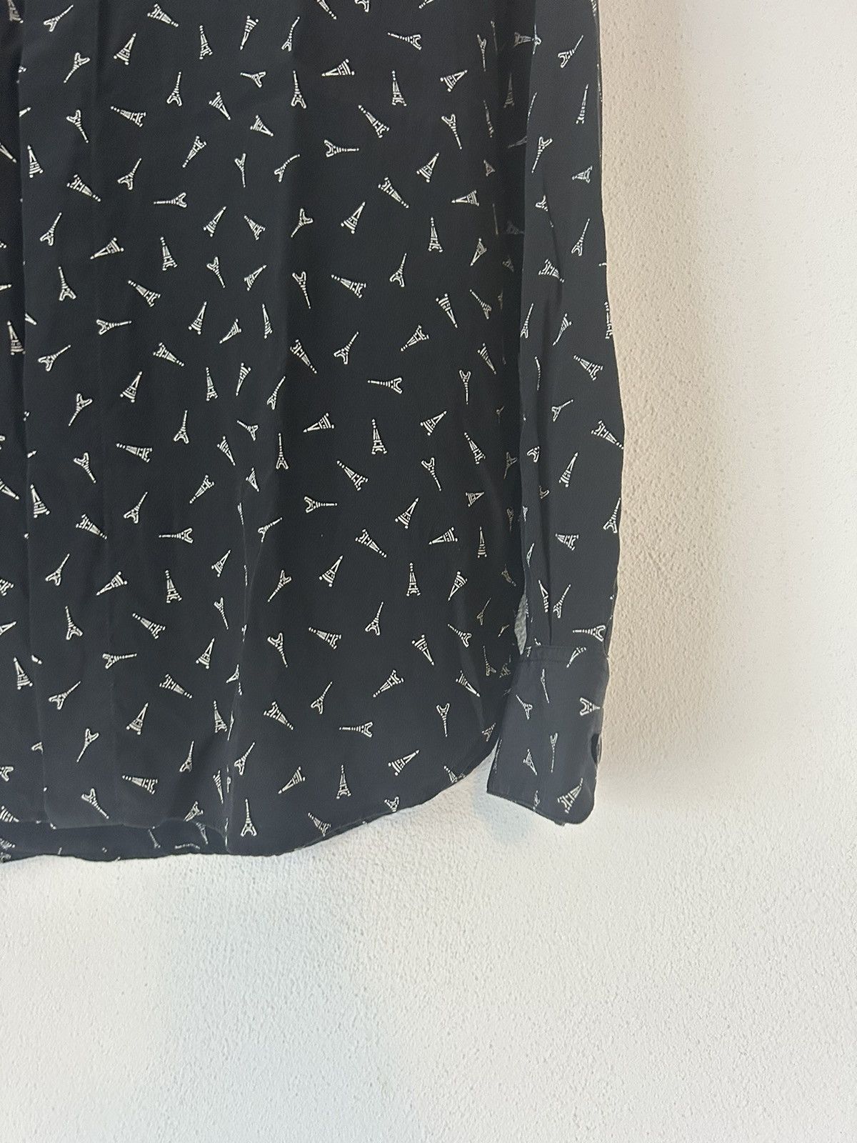 Saint Laurent Paris Eiffel Tower Print Silk Button-Up Shirt Size US S / EU 44-46 / 1 - 6 Thumbnail