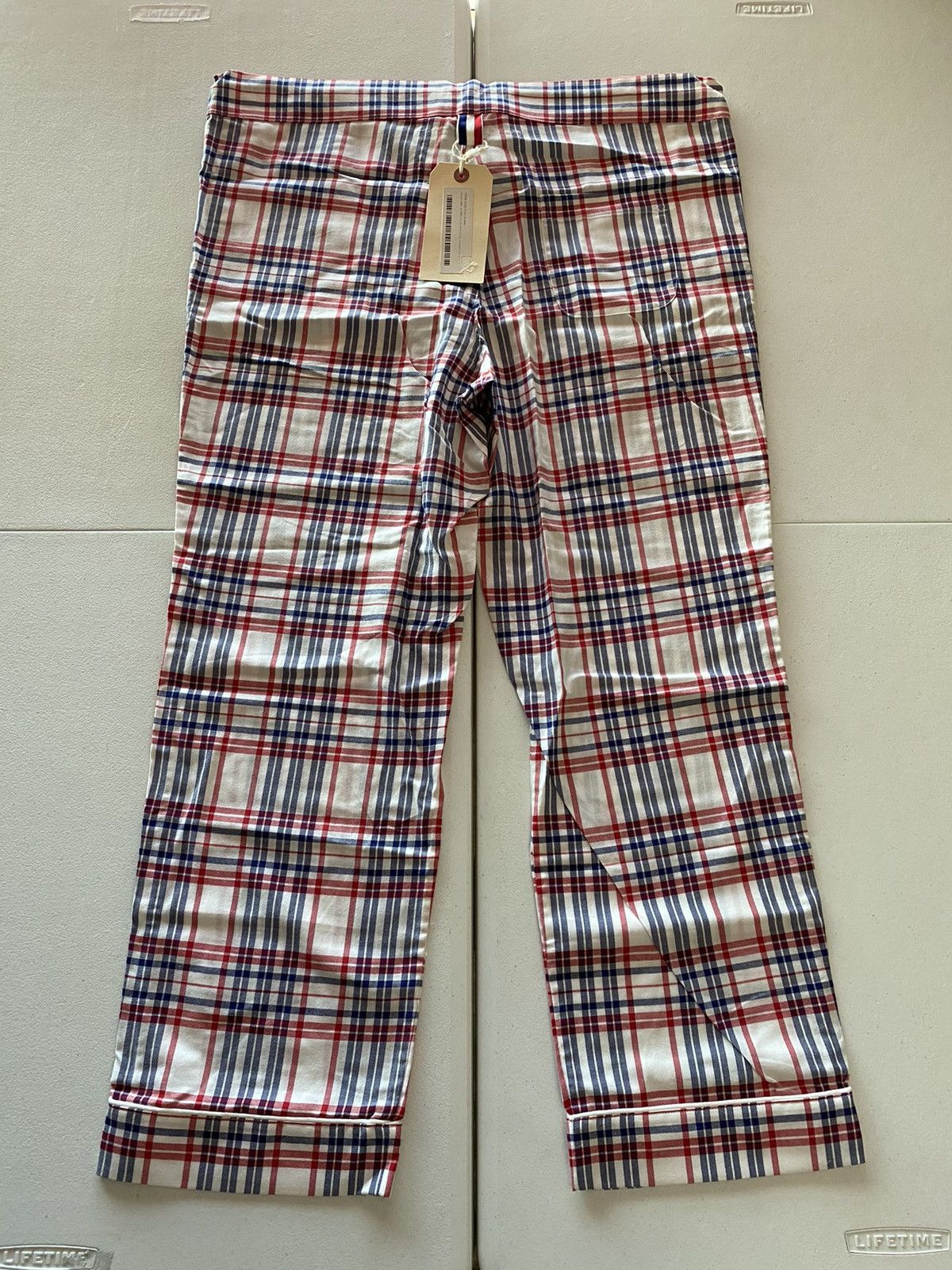 Thom Browne Thom Browne r/w/b xtreme flannel check pajama bottom 1 NWT Size US 35 - 6 Thumbnail