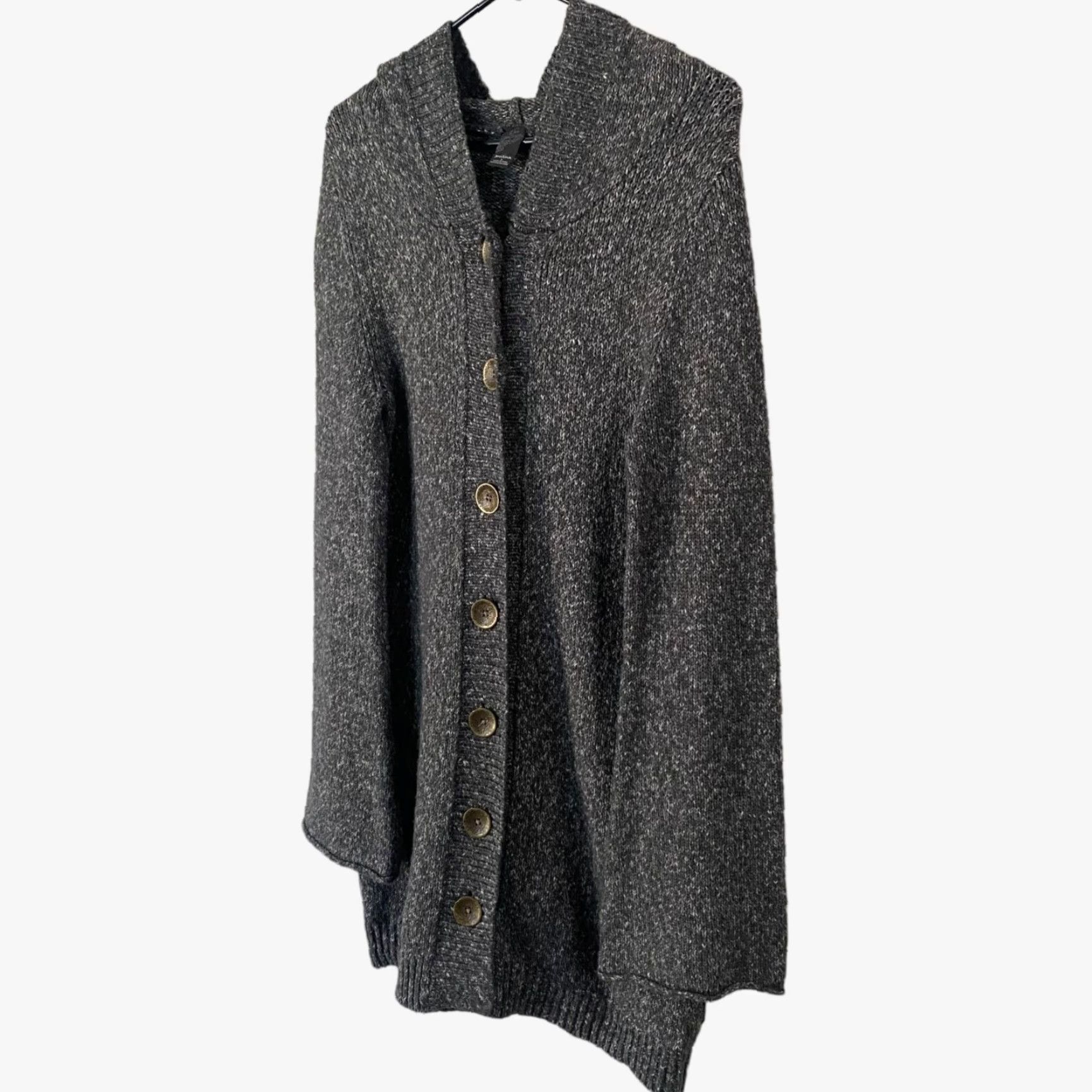 Prana PrAna Willow Duster Hooded Sweater Cardigan Gray Women's Size Small Button-Front Size S / US 4 / IT 40 - 2 Thumbnail
