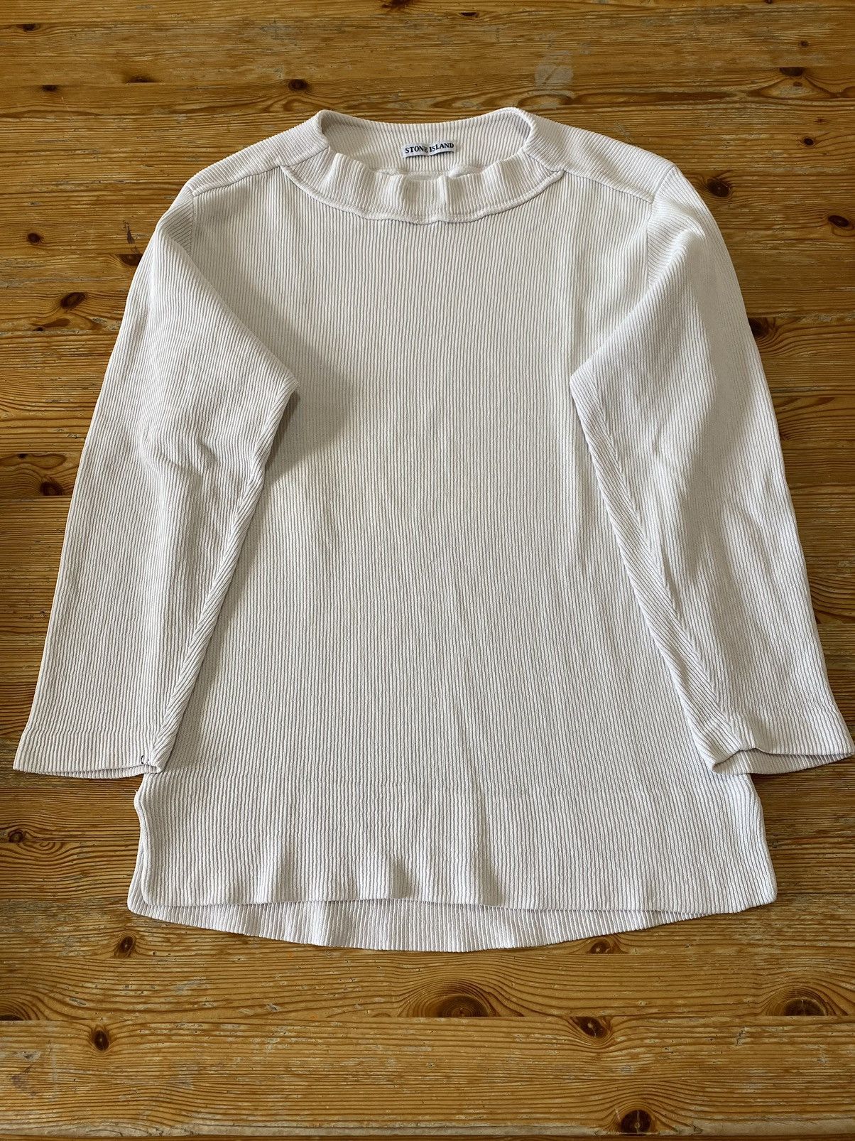 Stone Island Stone Island Marina Ribbed White Sweat from SS84  