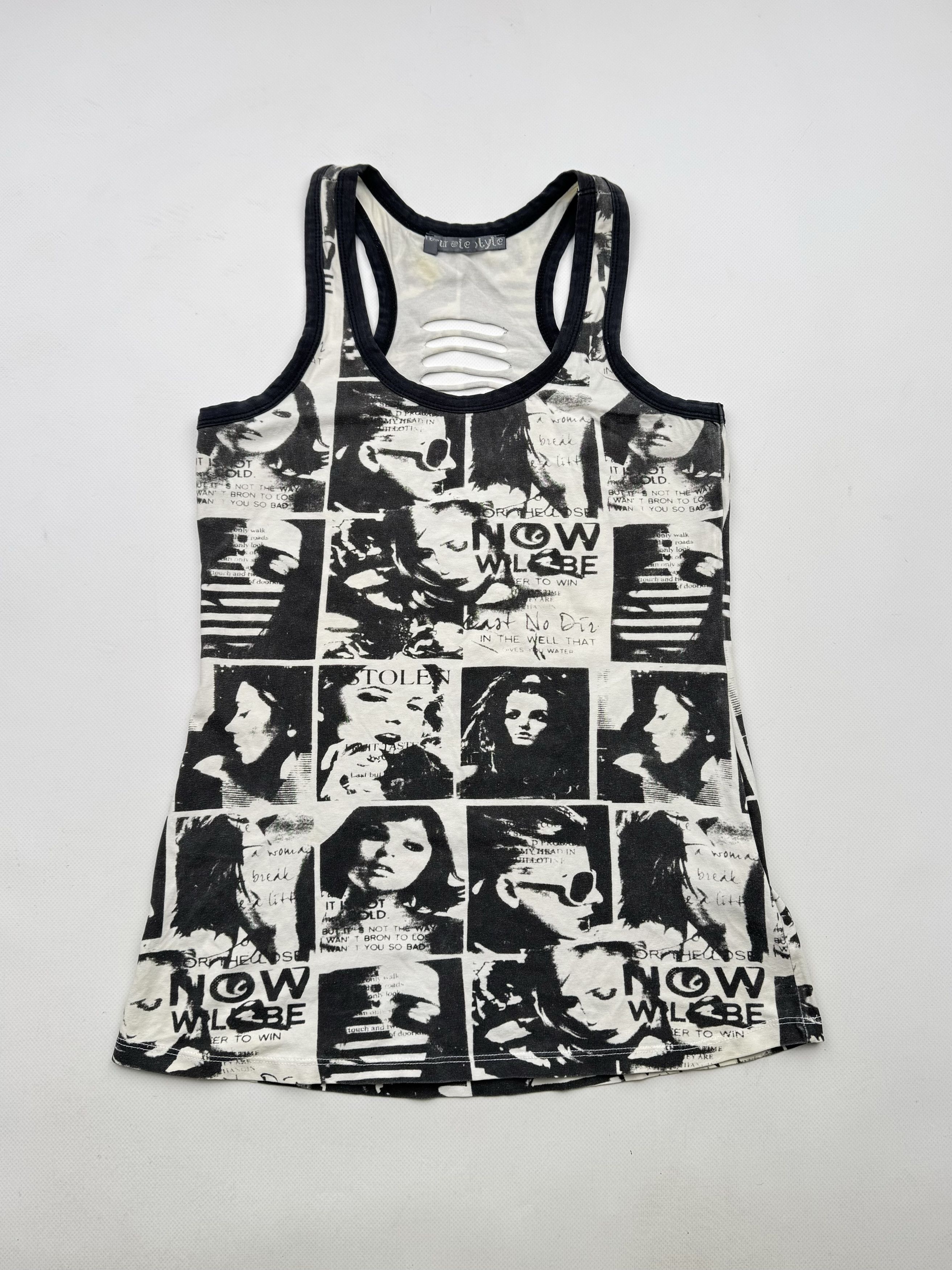 Vintage 00's Printed Tank Top B43(V300)E2 Size S / US 4 / IT 40 - 1 Thumbnail