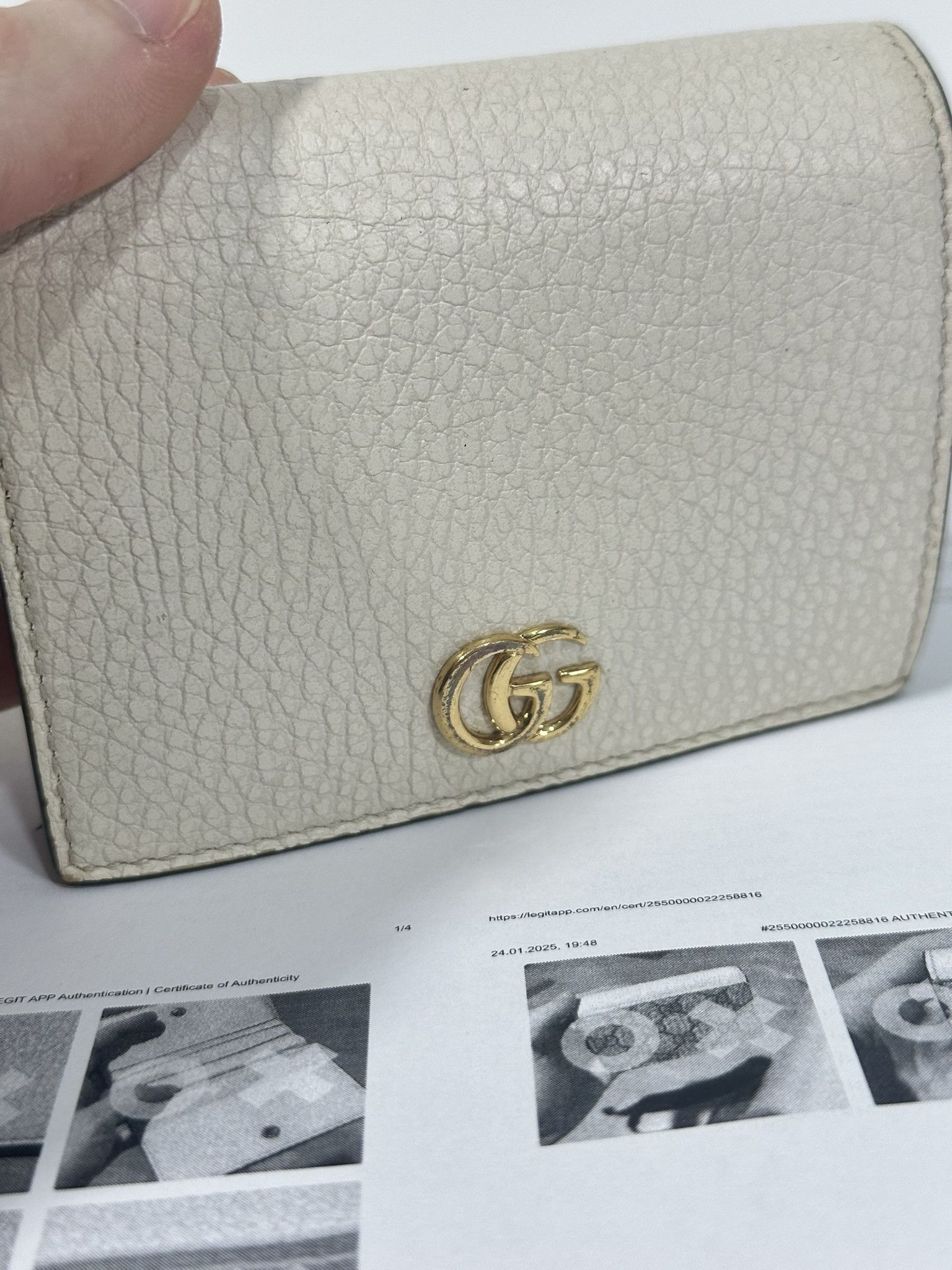 Gucci Gucci Wallet Marmont Supreme GG Monogram Ivory Leather Size ONE SIZE - 6 Thumbnail