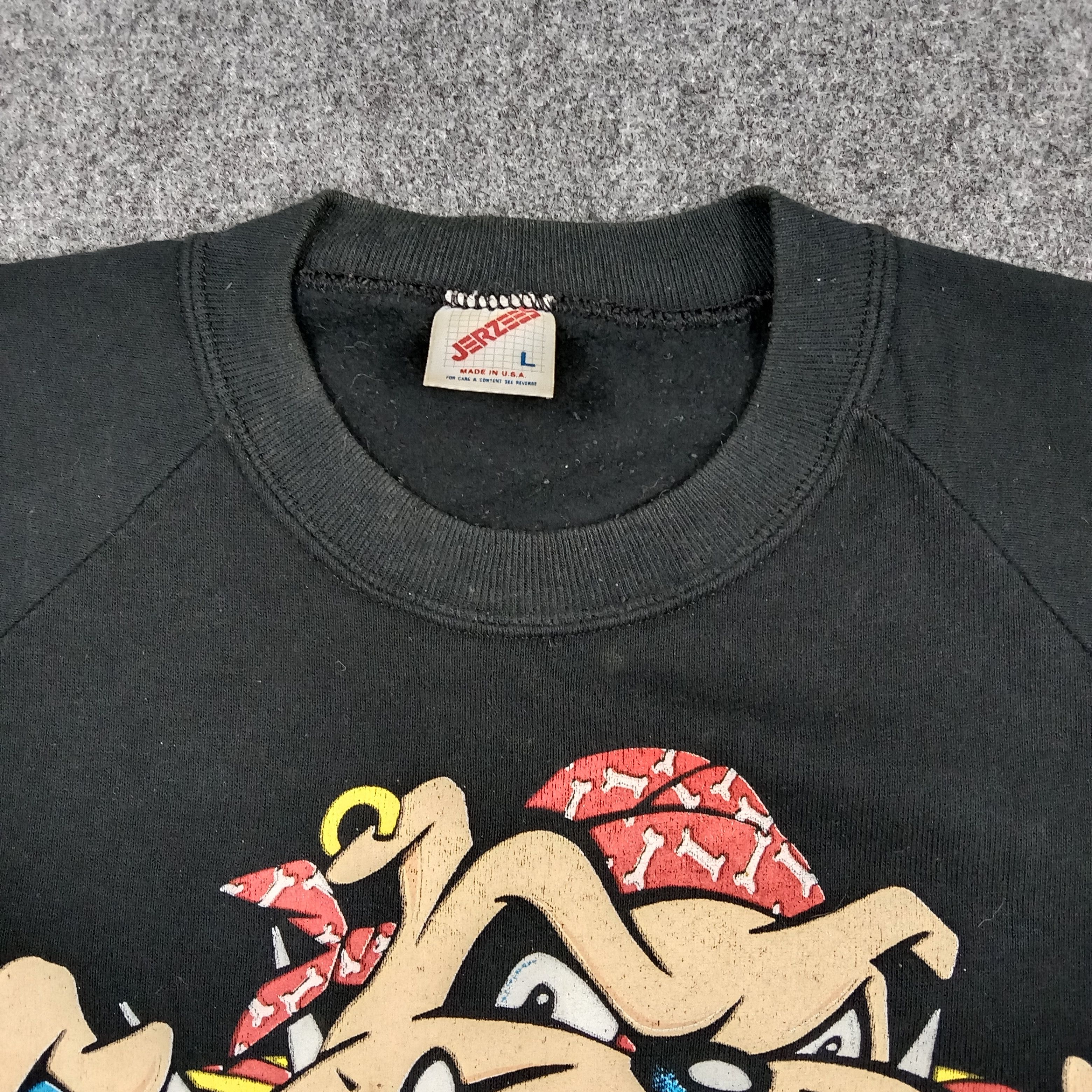 Vintage 90's Jerzees Biker Bulldog Cartoon Disney Sweatshirt C283N4 Size US M / EU 48-50 / 2 - 3 Thumbnail