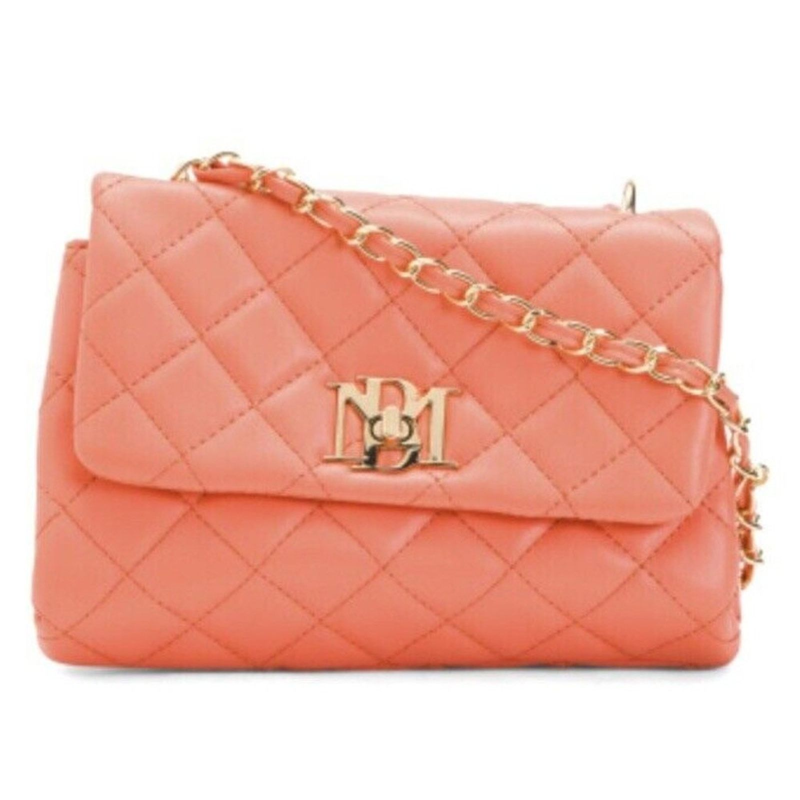 Badgley Mischka Orange Puffy Pearl Crossbody Bag, Women's