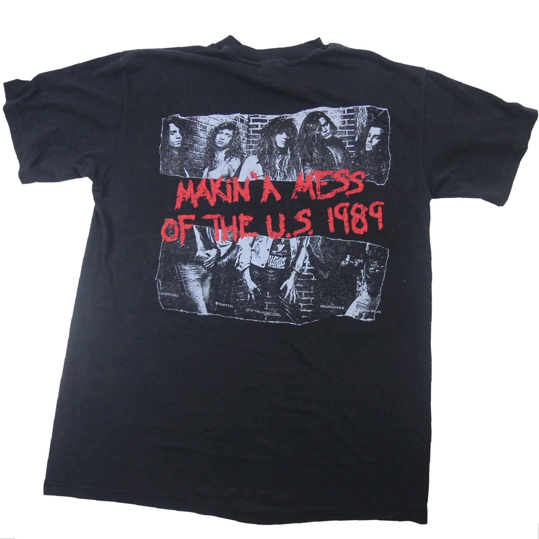 Vintage VINTAGE Skid Row 1989 Making a Mess of the US Tour Mens Large T Shirt Black Shirt Mens Large Black Skid Row 1989 Tour Size US L / EU 52-54 / 3 - 7 Thumbnail