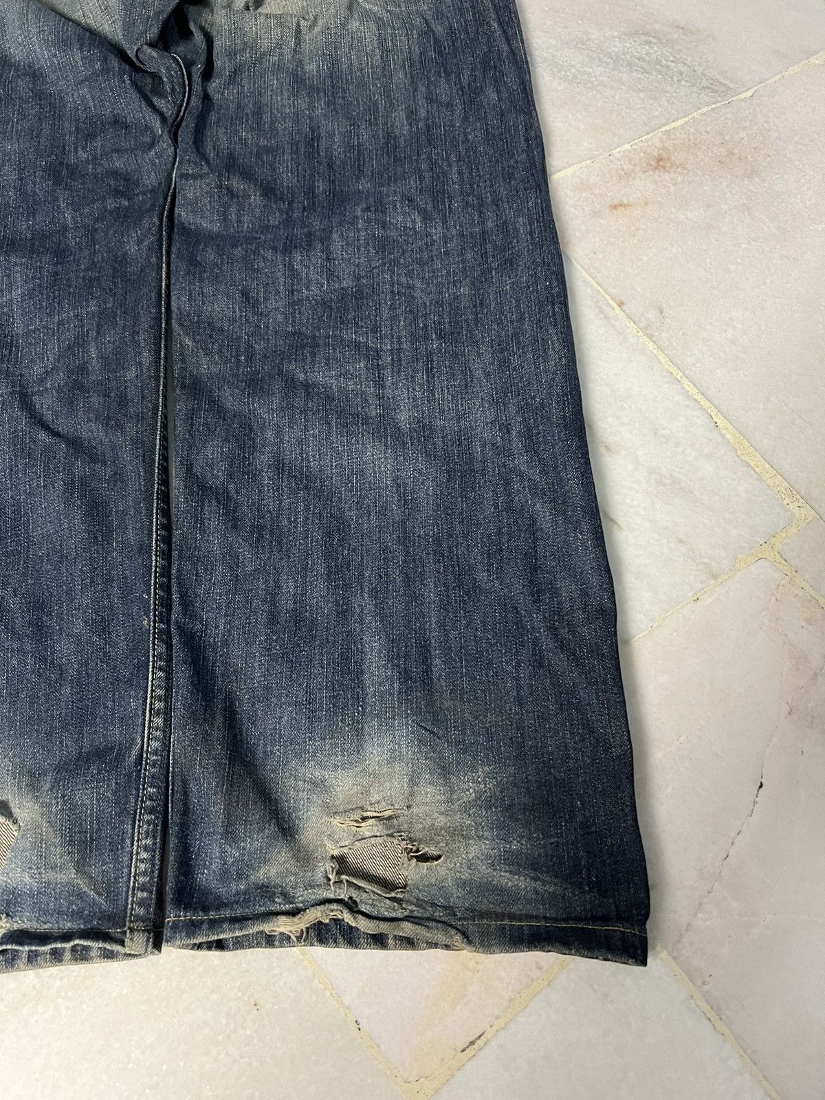 Levi's 💥BAGGY💥VINTAGE LEVIS 503 DISTRESSED MUD WASH JEANS VERY RARE Size US 35 - 9 Thumbnail