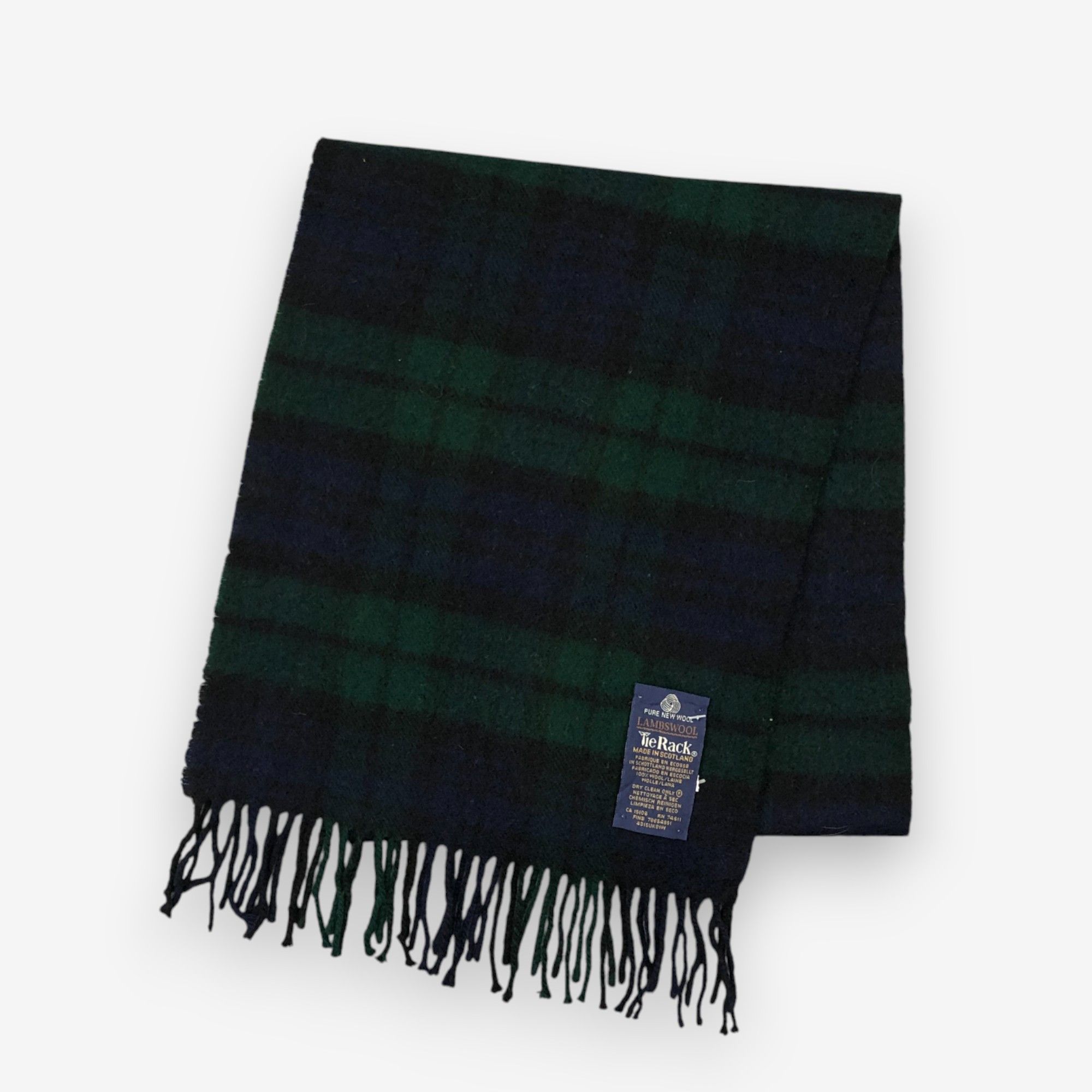 Japanese Brand Vintage Tie Rack Scarf Muffler Wool Plaid Scarves Size ONE SIZE - 3 Thumbnail