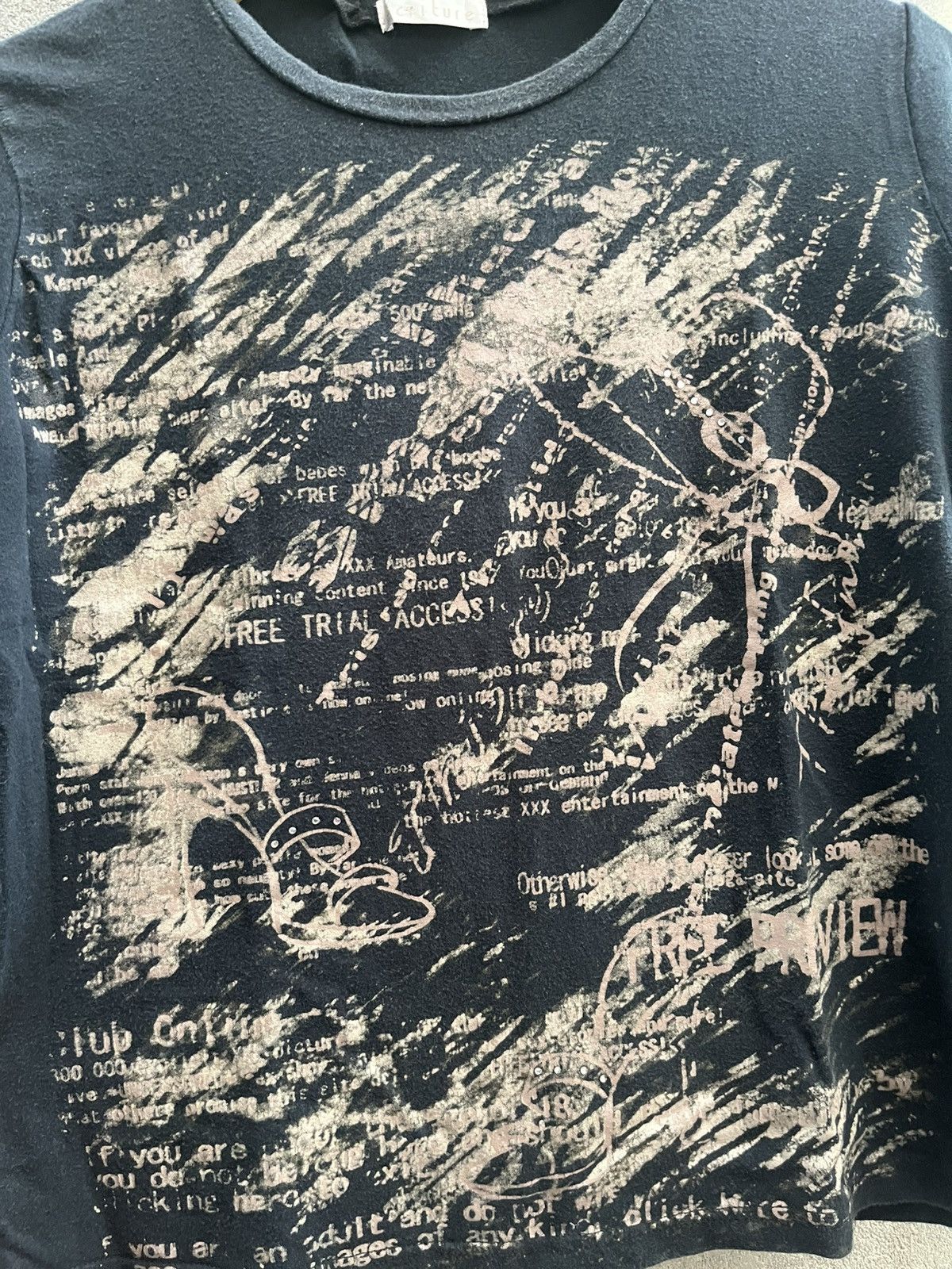 Hysteric Glamour × If Six Was Nine × Le Grande Bleu (L.G.B.) 2000s Ecriture - Poem Experimental Y2k Style Size US M / EU 48-50 / 2 - 3 Thumbnail