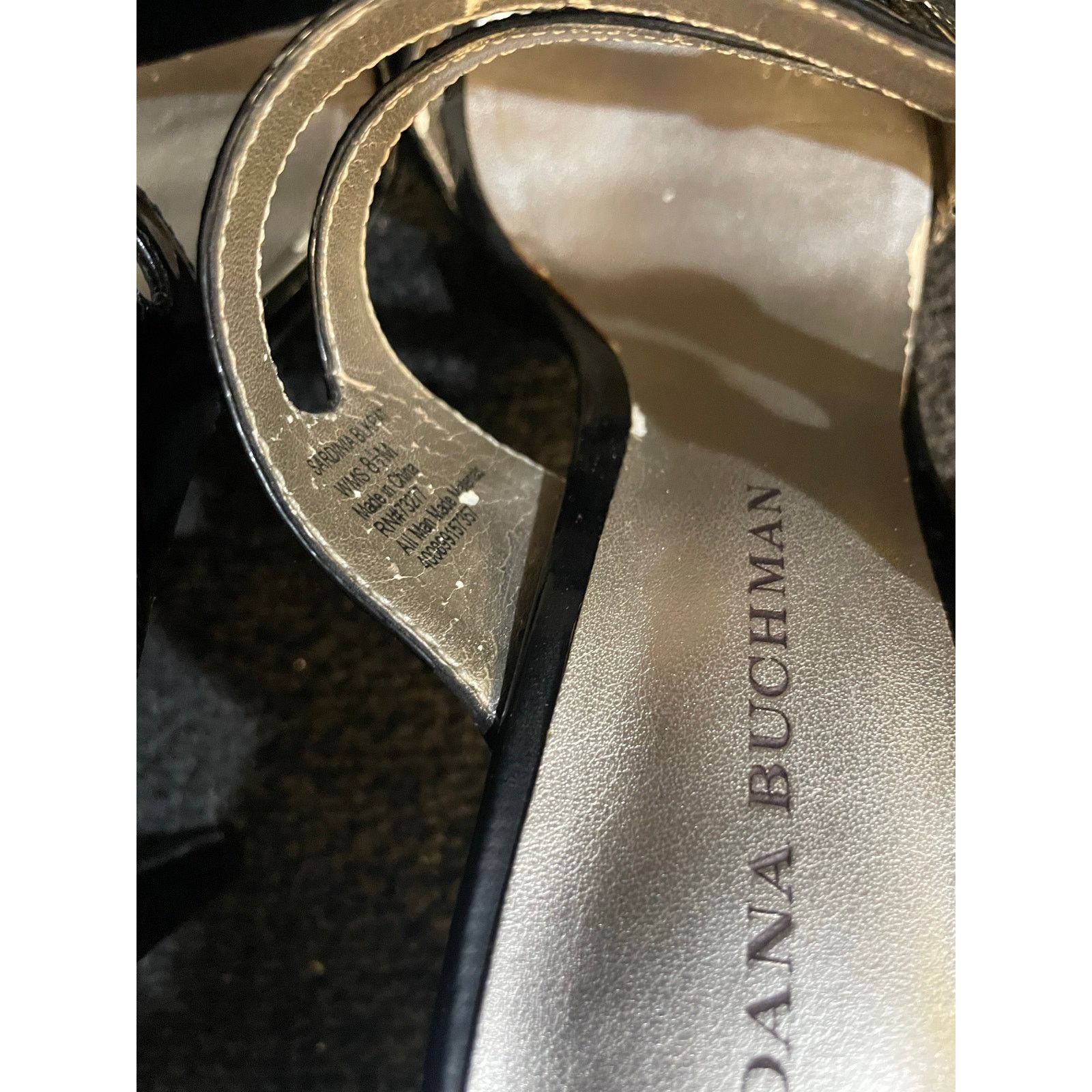 Other Dana Buchman Sardinia Black Patent Leather Strap Pump 8.5 M Size US 8.5 / IT 38.5 - 10 Thumbnail