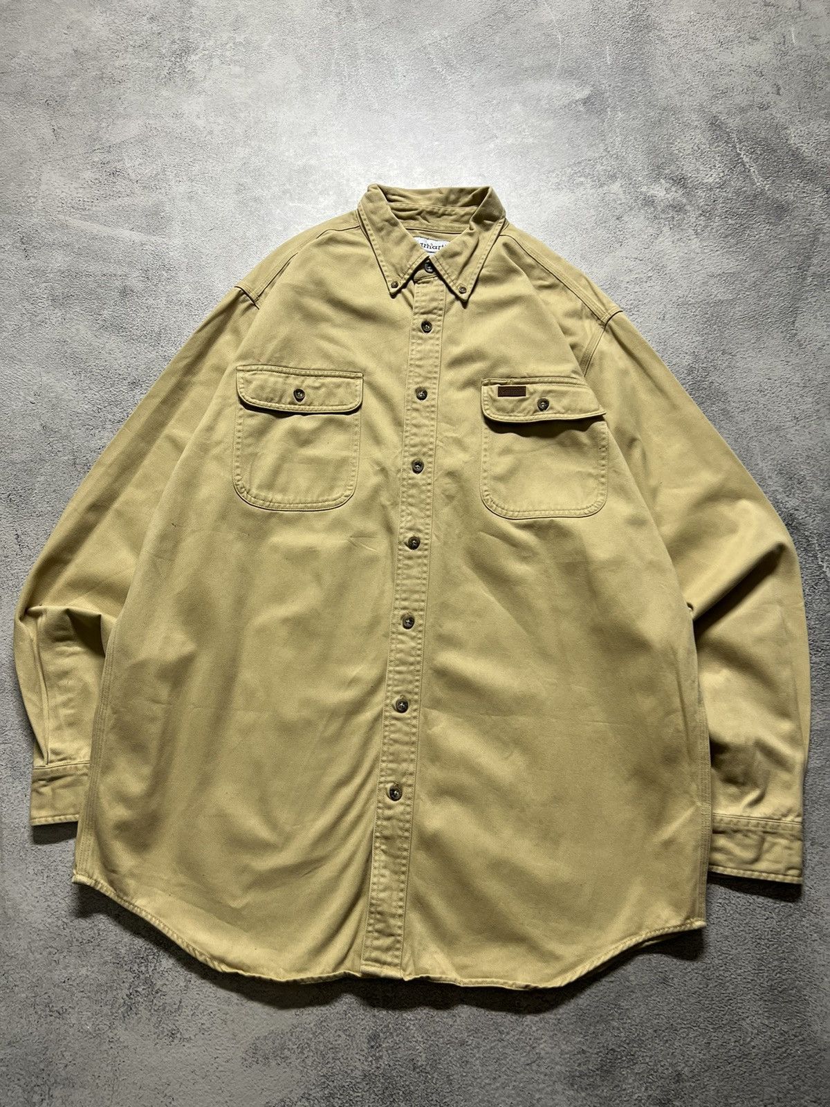Carhartt × Carhartt Wip × Vintage Vintage Y2k Carhartt Flannel Work Overshirt Jacket 00’s Size US L / EU 52-54 / 3 - 3 Thumbnail