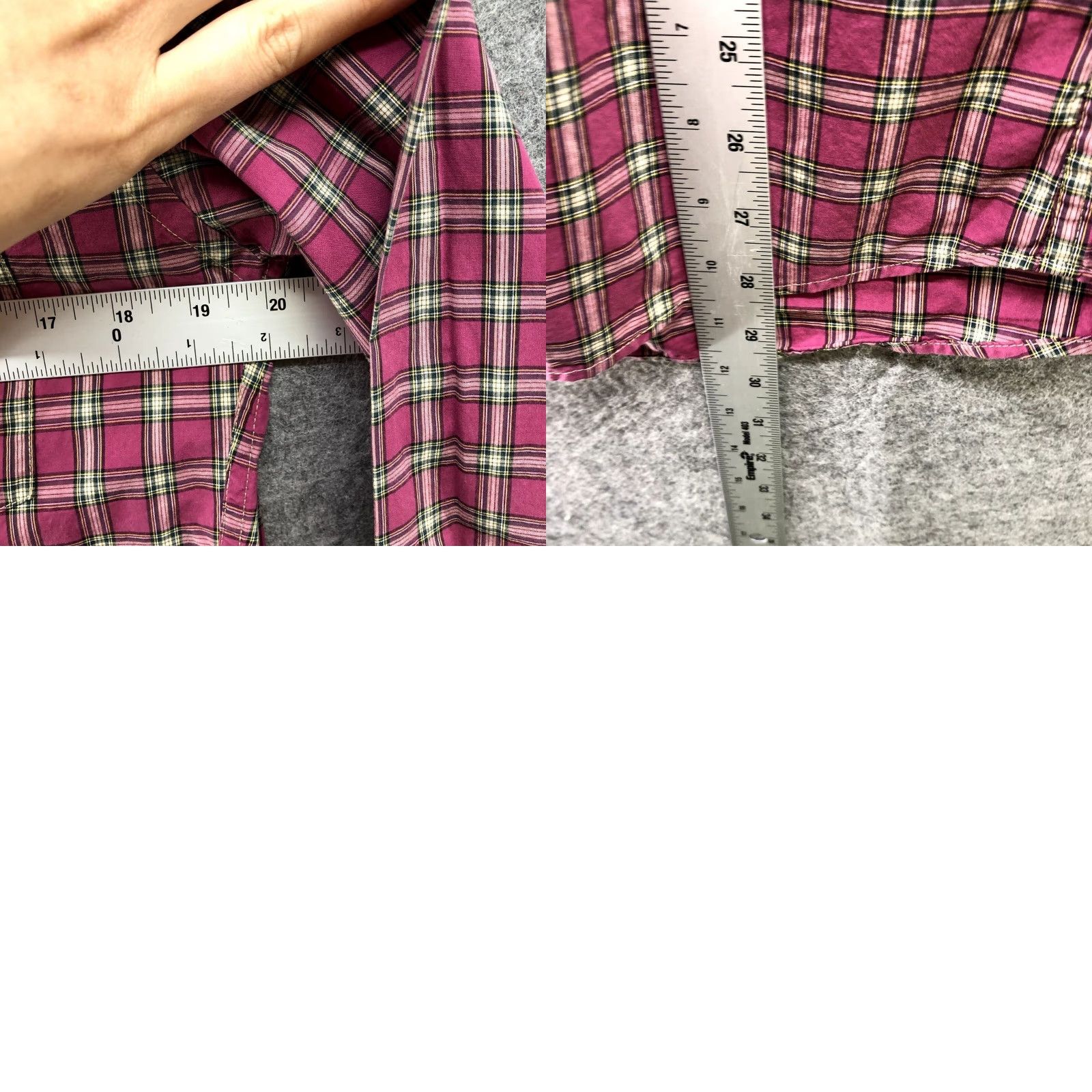 Uniqlo VINTAGE Uniqlo Shirt Mens S Pink Plaid Button-Down Long Sleeve Cotton Regular Size US S / EU 44-46 / 1 - 8 Thumbnail