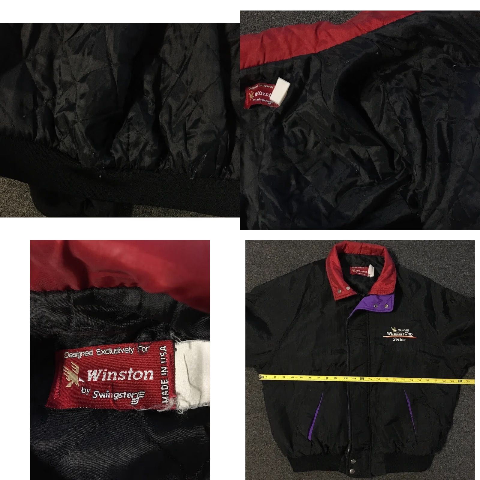 NASCAR VINTAGE Dale Earnhardt NASCAR Winston Cup Racing Bomber Jacket M USA Black Mens Size M Grunge 80s 90s Racing Team Indy 500 Daytona American NASCAR Size US M / EU 48-50 / 2 - 8 Thumbnail