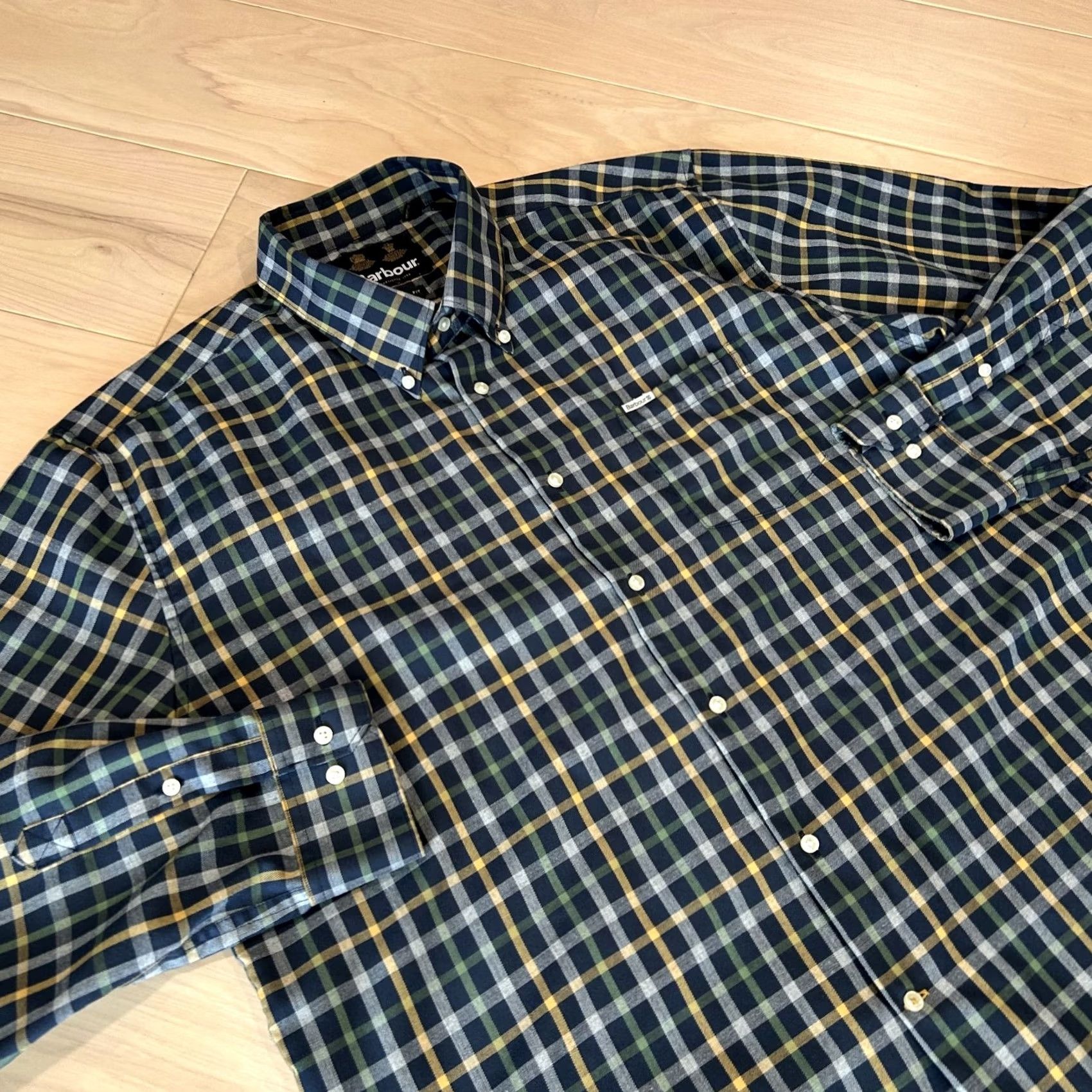 Barbour VINTAGE Barbour Regular Fit Button Up Plaid Shirt Long Sleeve Men’s USA XL Size US XL / EU 56 / 4 - 4 Thumbnail