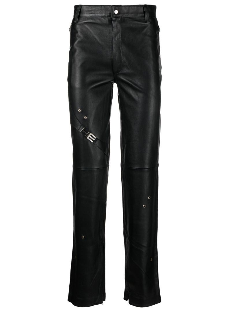 Heliot Emil Black Secluse Leather Trousers Size US 30 / EU 46 - 2 Thumbnail