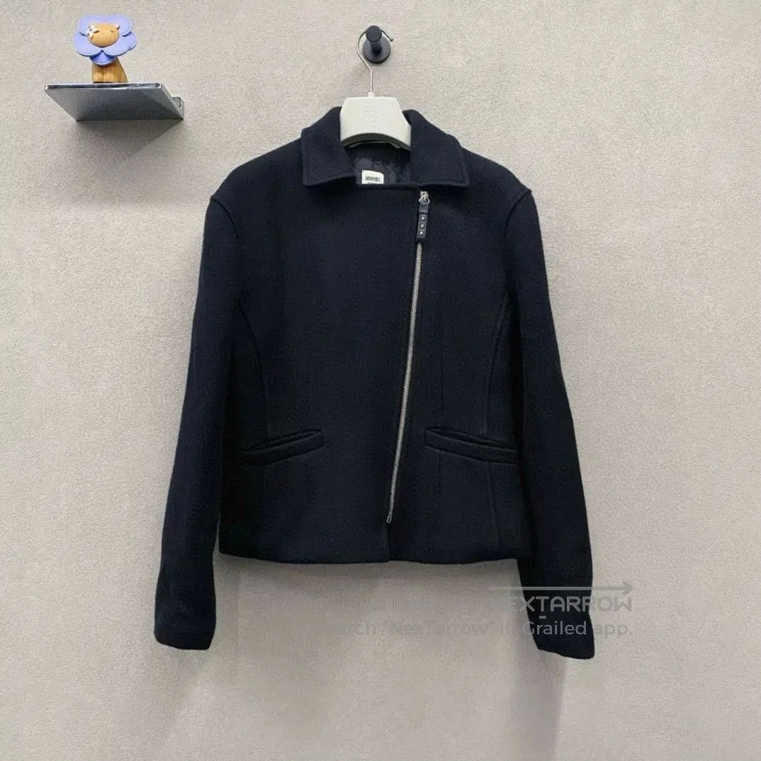 Hermes Hermes Black Irregular Zipper Jacket. Size S / US 4 / IT 40 - 1 Thumbnail