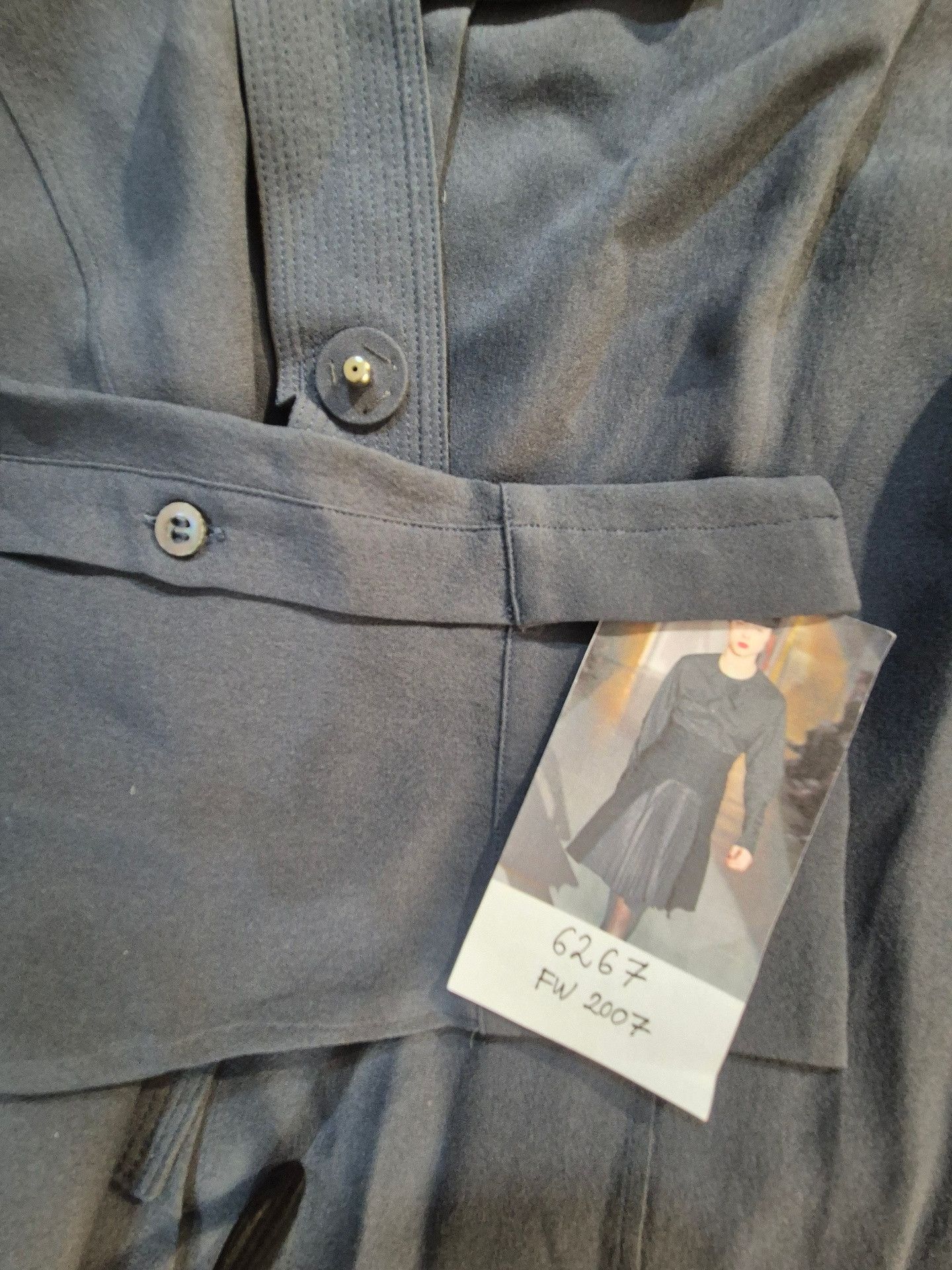Other Aquilano Rimondi- Charcoal Grey Pure Silk Shirt 62–67 it 46 Size M / US 6-8 / IT 42-44 - 3 Thumbnail