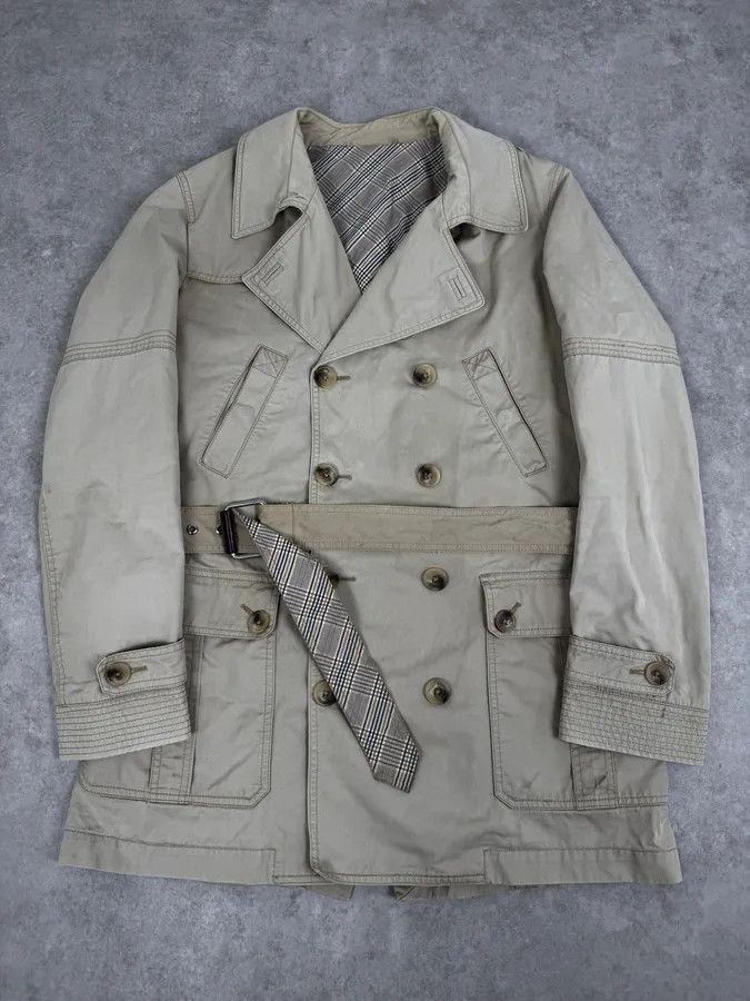 Dolce & Gabbana 2000s Dolce & Gabbana Beige Buttoned Trench Coat Size US M / EU 48-50 / 2 - 3 Thumbnail