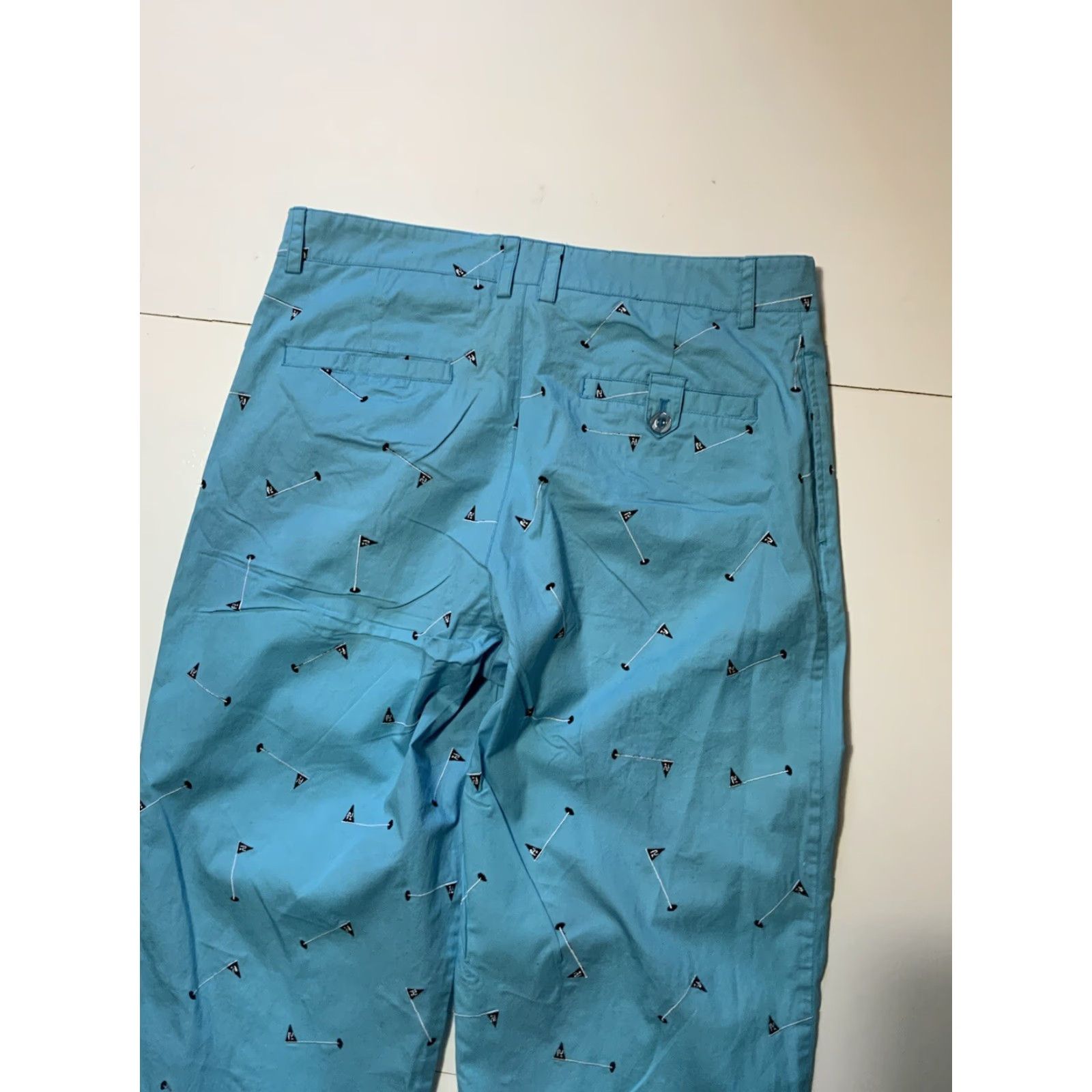 Poler Rosasen Golf Flagpole All Over Print Turquoise Performance Pants 38 Men Regular Turquoise Pants Flag 34 Inseam Mens Size US 38 / EU 54 - 8 Thumbnail