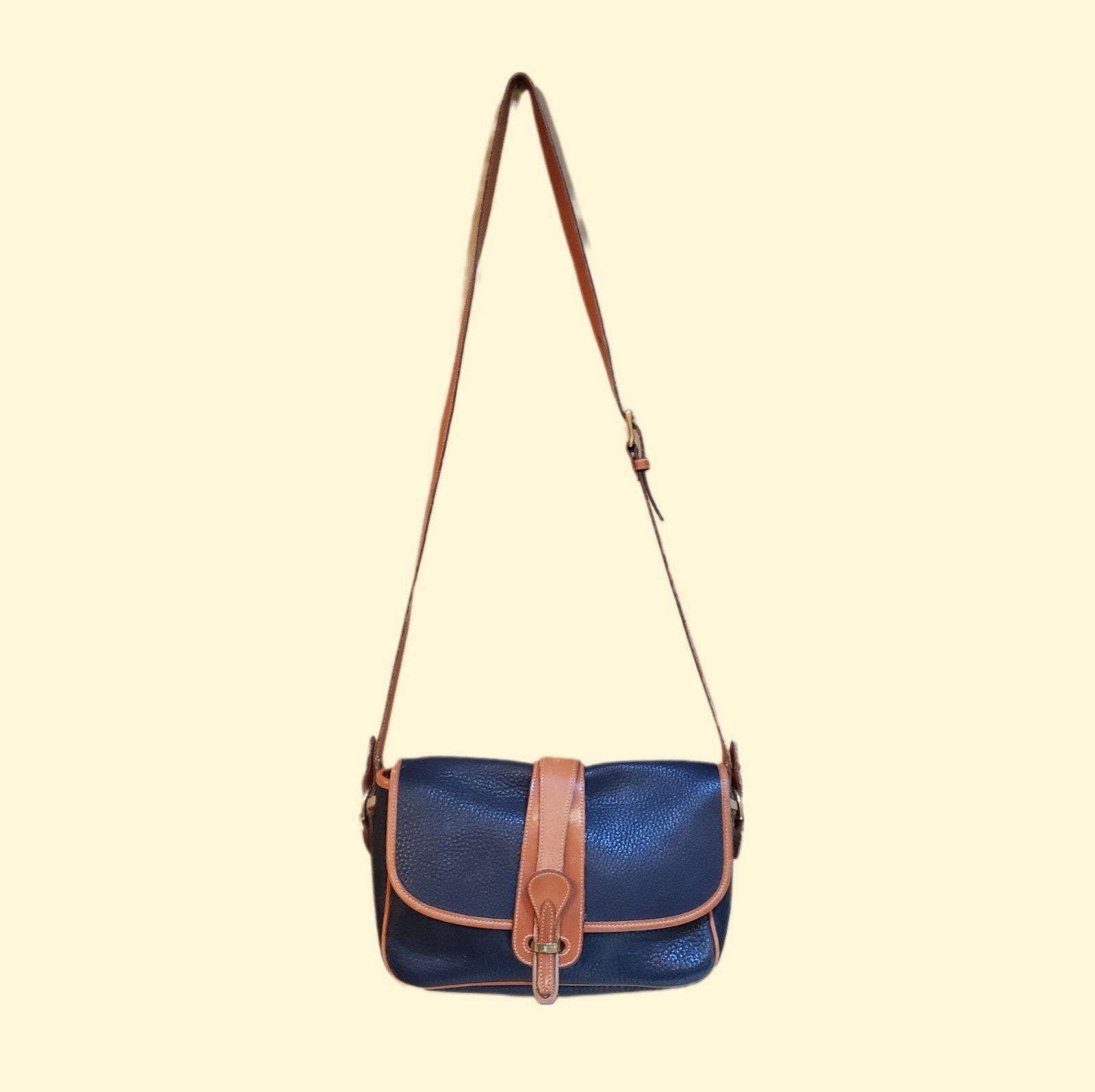 Dooney & Bourke Vintage Academia Navy Dooney & Bourke Leather Crossbody Bag Size ONE SIZE - 1 Thumbnail