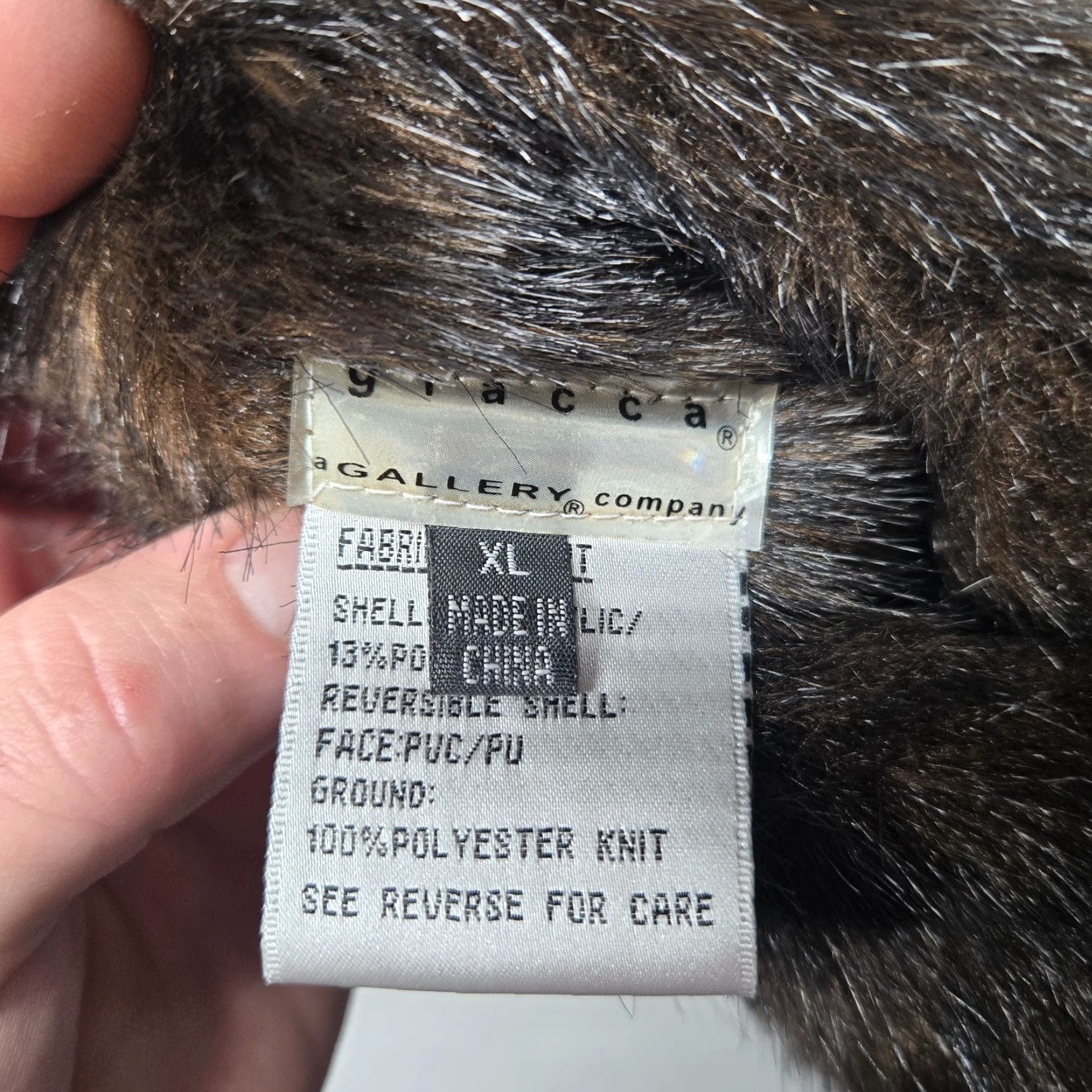 Vintage VINTAGE Giacca Gallery Brown Faux Fur Reversible Zip-Up Vest Women's XL Extra Large Size XL / US 12-14 / IT 48-50 - 6 Thumbnail