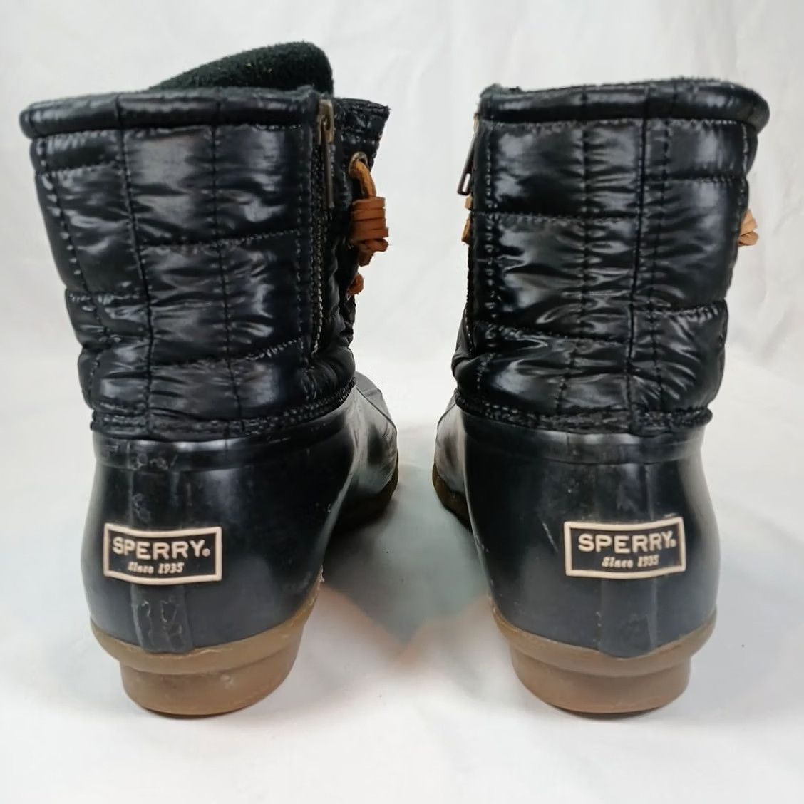 Sperry Sperry Saltwater Quilted Duck Boots Women’s Size 6 Black Waterproof Ankle Boot Size US 6 / IT 36 - 3 Thumbnail