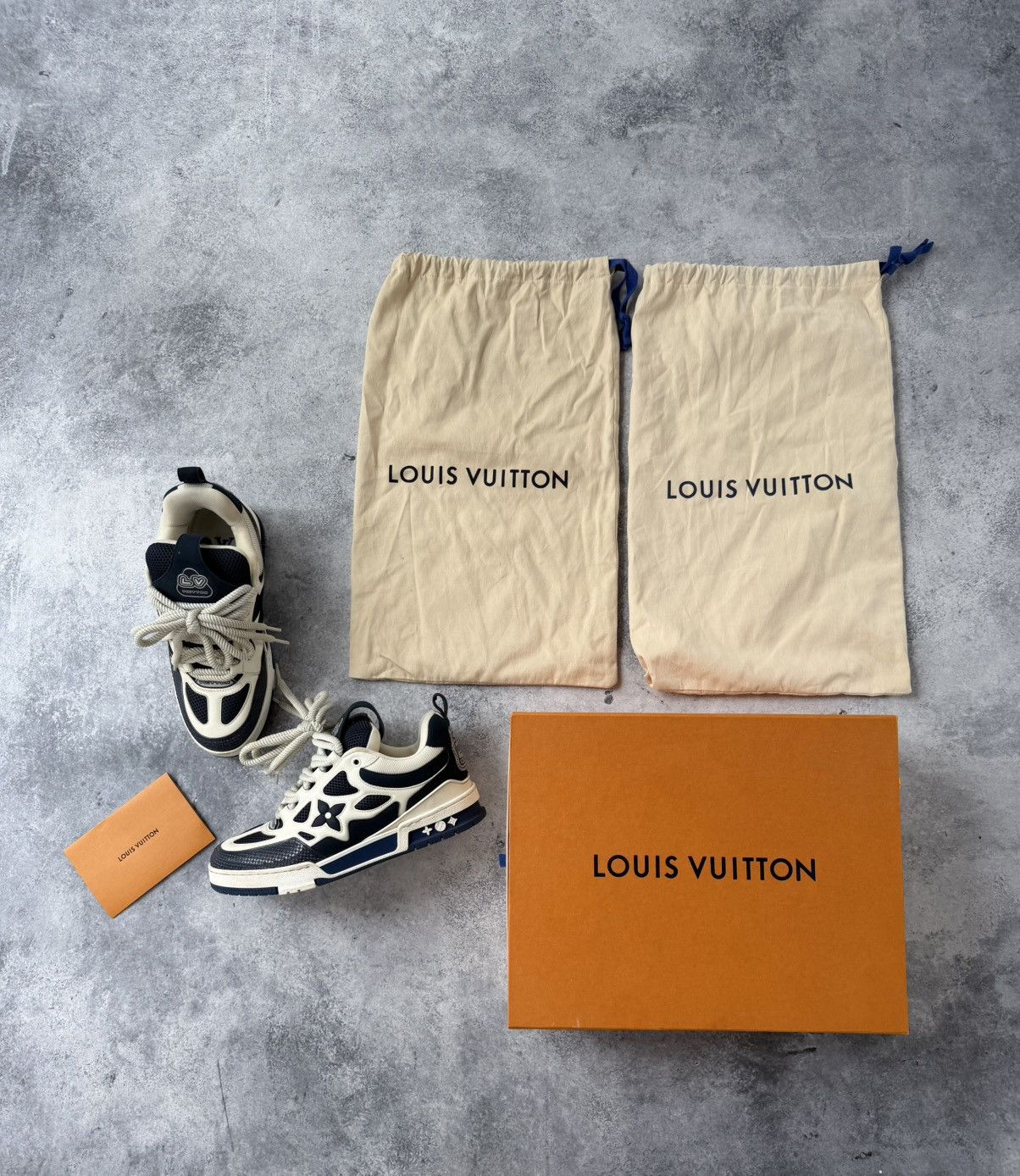 Louis Vuitton Louis Vuitton marine blue skate trainers Size US 7 / EU 40 - 1 Thumbnail