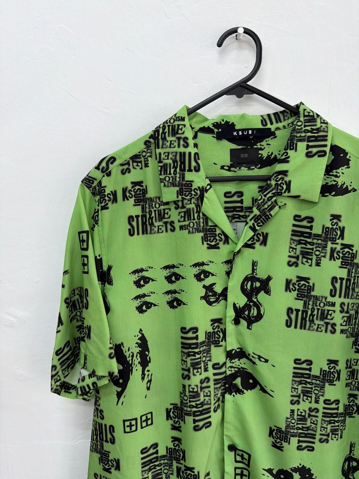 Ksubi new ksubi medium m short sleeve resort shirt green brat Size US M / EU 48-50 / 2 - 2 Thumbnail