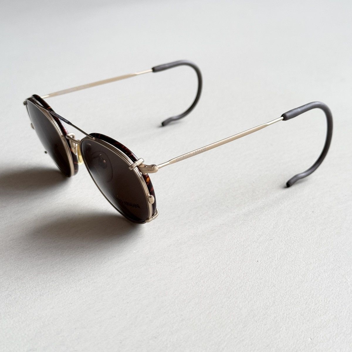 Giorgio Armani Giorgio Armani Vintage Glasses with Clip-on Sunglasses Size ONE SIZE - 11 Thumbnail