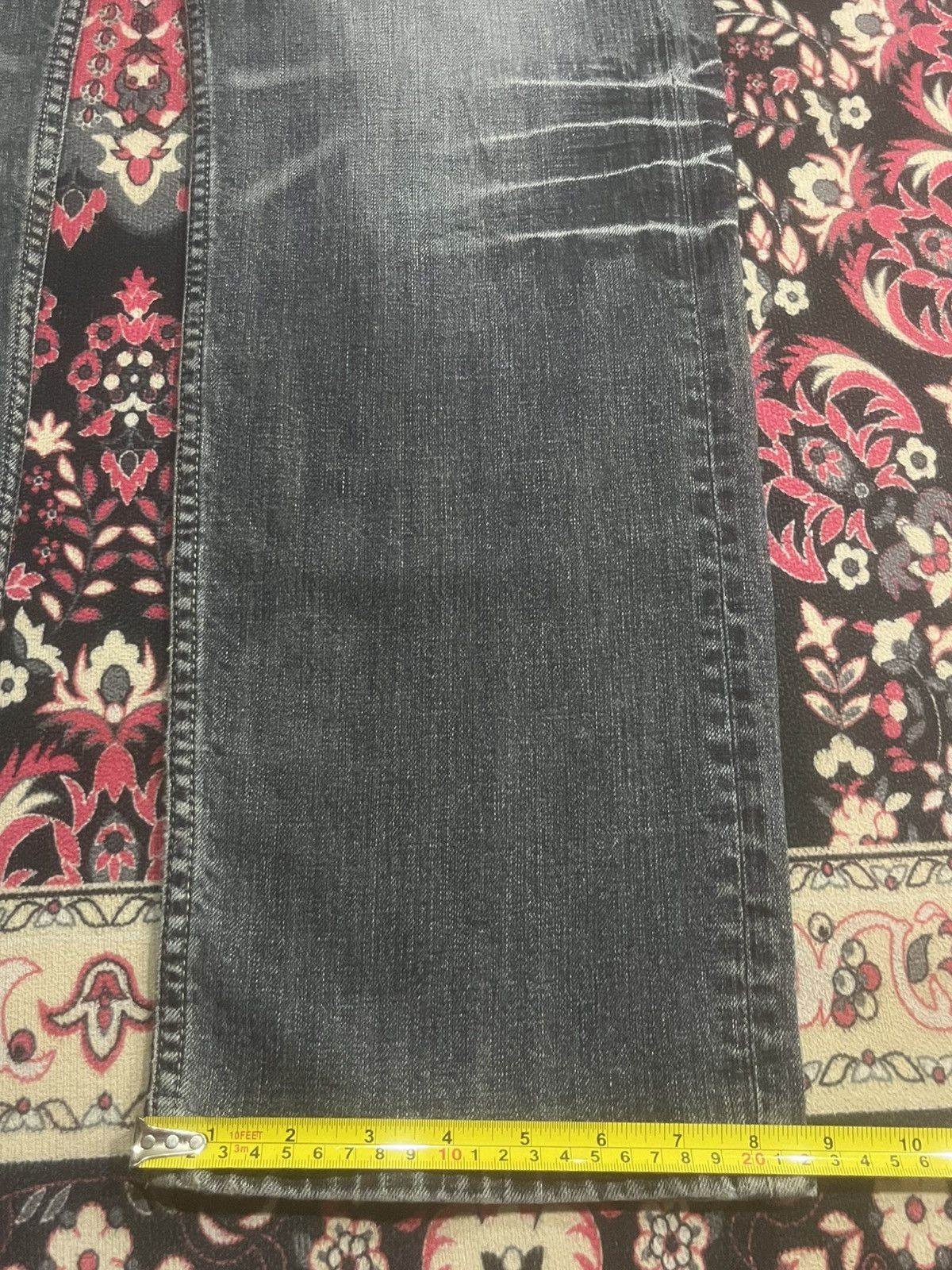 Japanese Brand Japanese Brand Villand Dark Whisker Washed Rhinestone Jeans Size US 36 / EU 52 - 14 Thumbnail