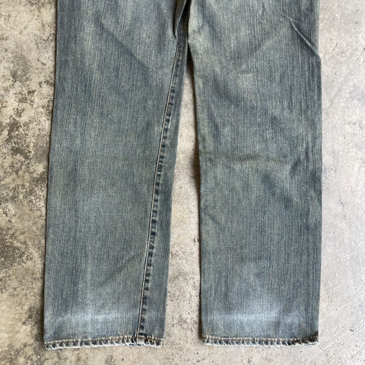 Edwin 🔥Vintage Edwin 503Z Stoned Washed Distress Denim Jeans Size US 35 - 6 Thumbnail