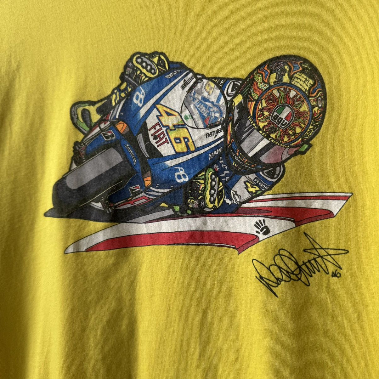 Other Valentino Rossi VR46 Yellow Moto T-shirt Size US L / EU 52-54 / 3 - 3 Thumbnail