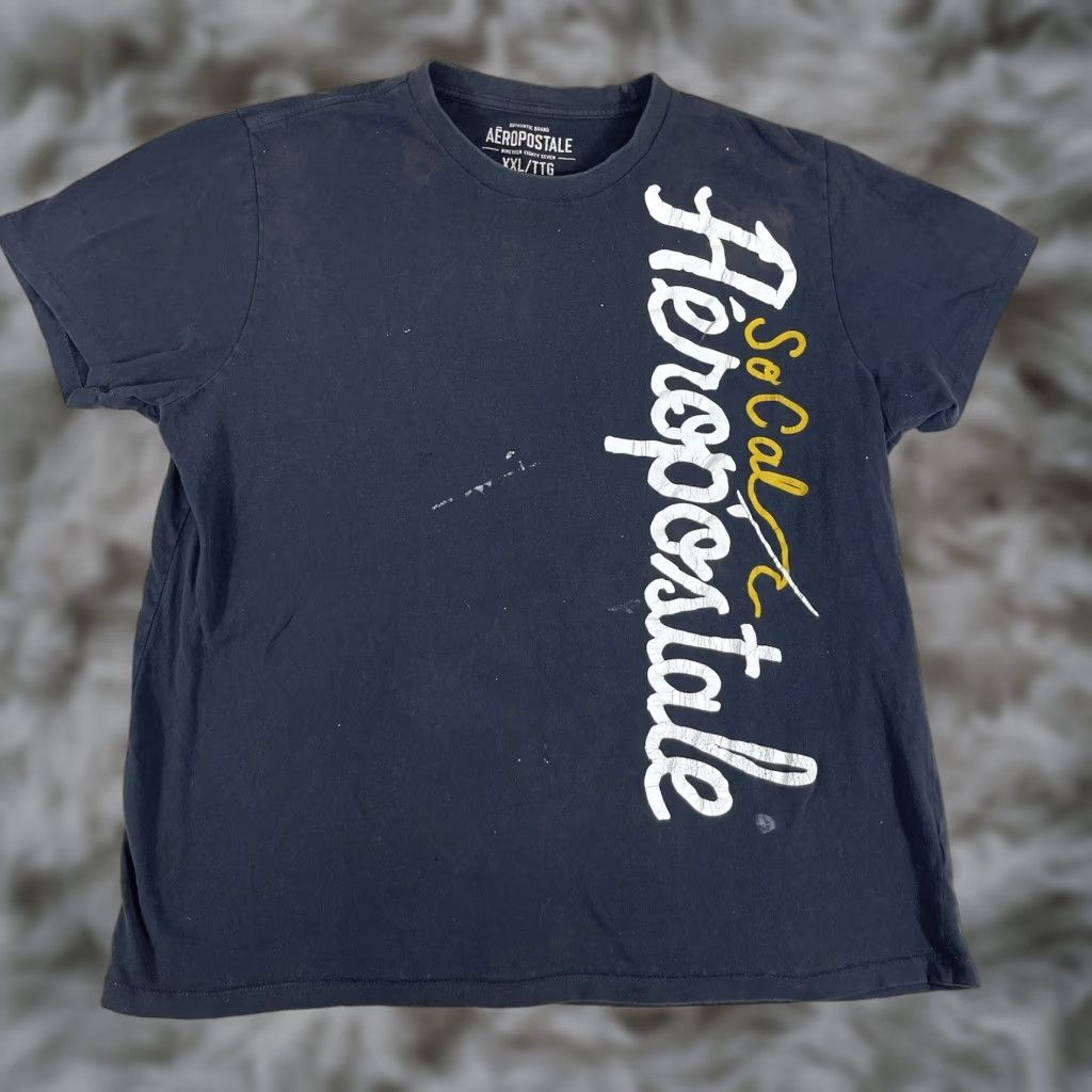 Aeropostale VINTAGE Aeropostale T-Shirt Mens 2XL Black Y2K Surf Grunge 90s NYC Faded Paint Shirt Mens Black 2XL Size US XXL / EU 58 / 5 - 1 Thumbnail