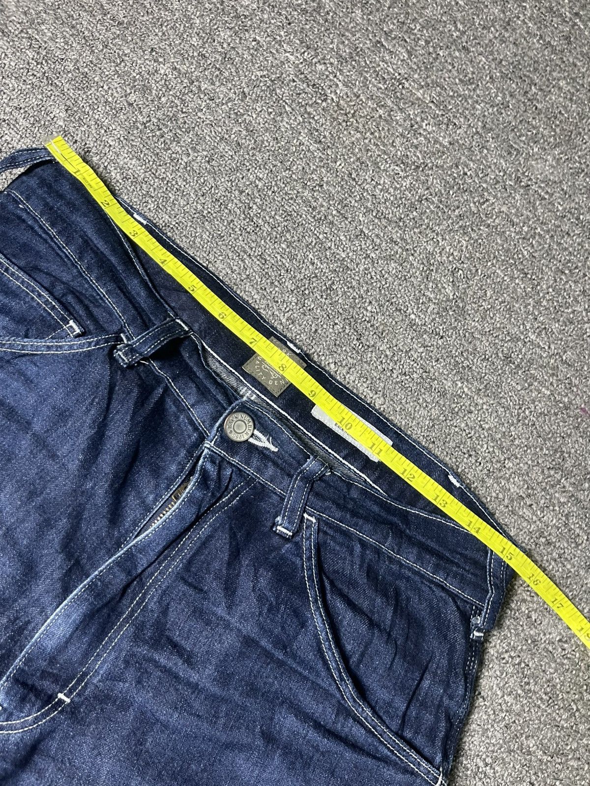Japanese Brand × Vintage BACK NUMBER x WASHI DENIM Baggy Jeans (91) Size US 31 - 5 Thumbnail