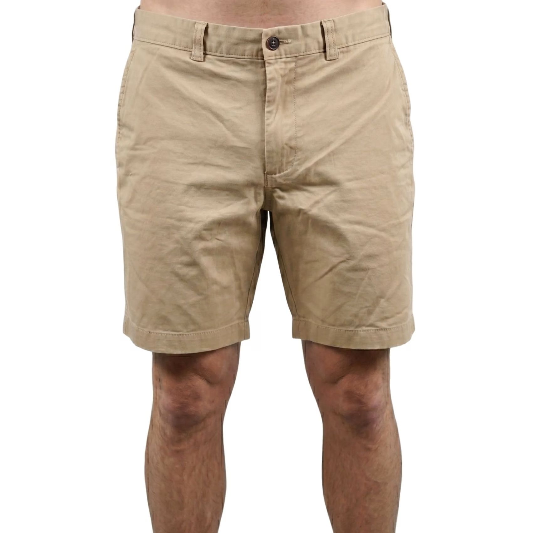 J.Crew J.Crew Chino Shorts Shirt Casual 7" Inseam 33 Beige Cotton Elastane Classic Regular Mens Size US 33 - 2 Thumbnail
