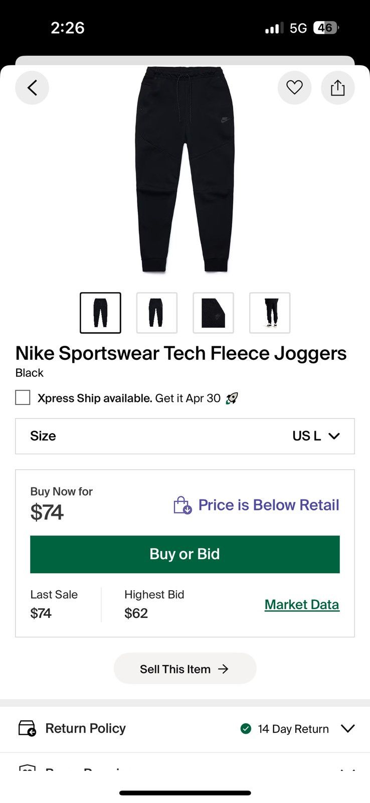 Nike Nike Sportswear Tech Fleece Joggers Size US 34 / EU 50 - 3 Thumbnail
