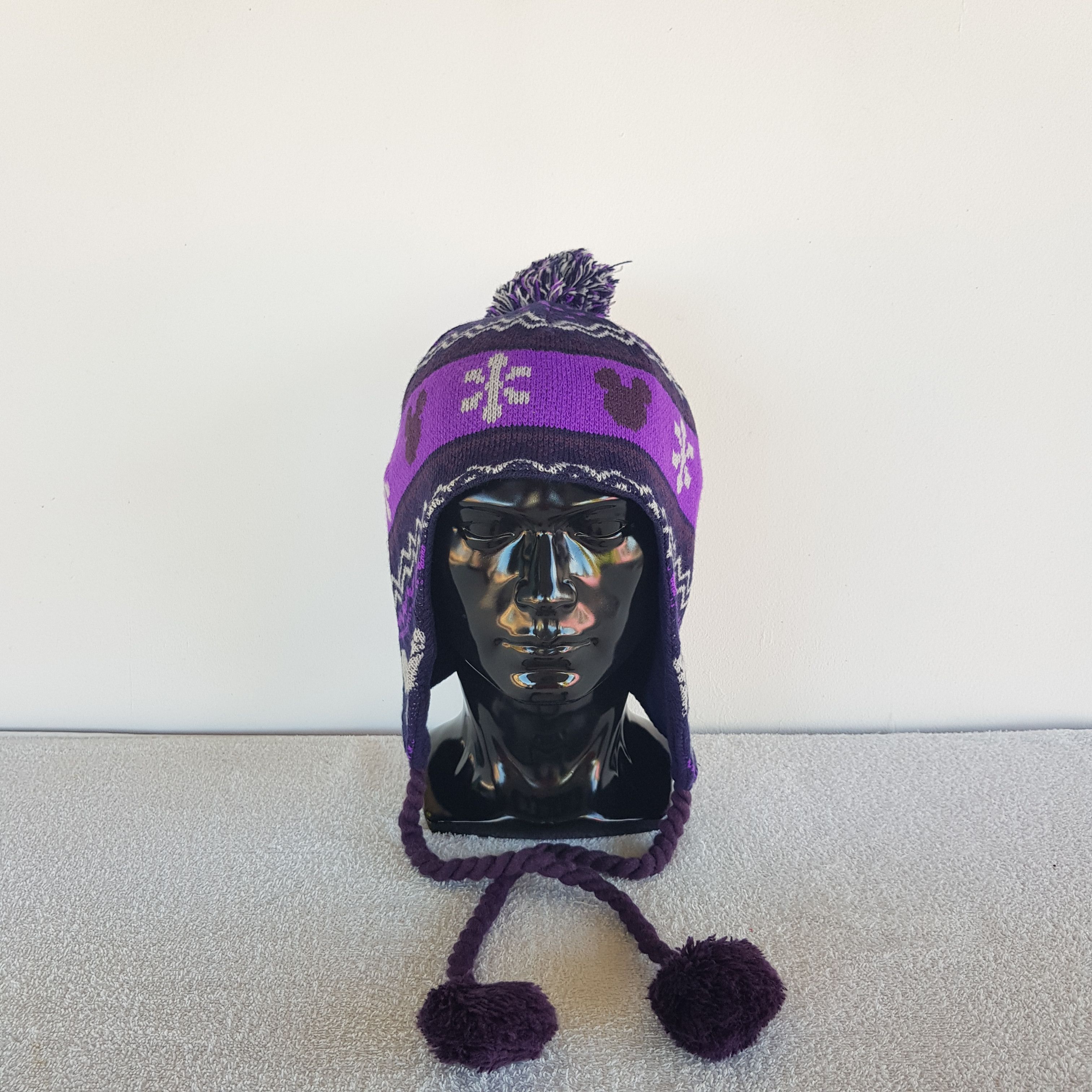 Mickey Mouse Vintage Mickey Mouse Earflap Beanie Snow Caps Hats. Size ONE SIZE - 2 Thumbnail