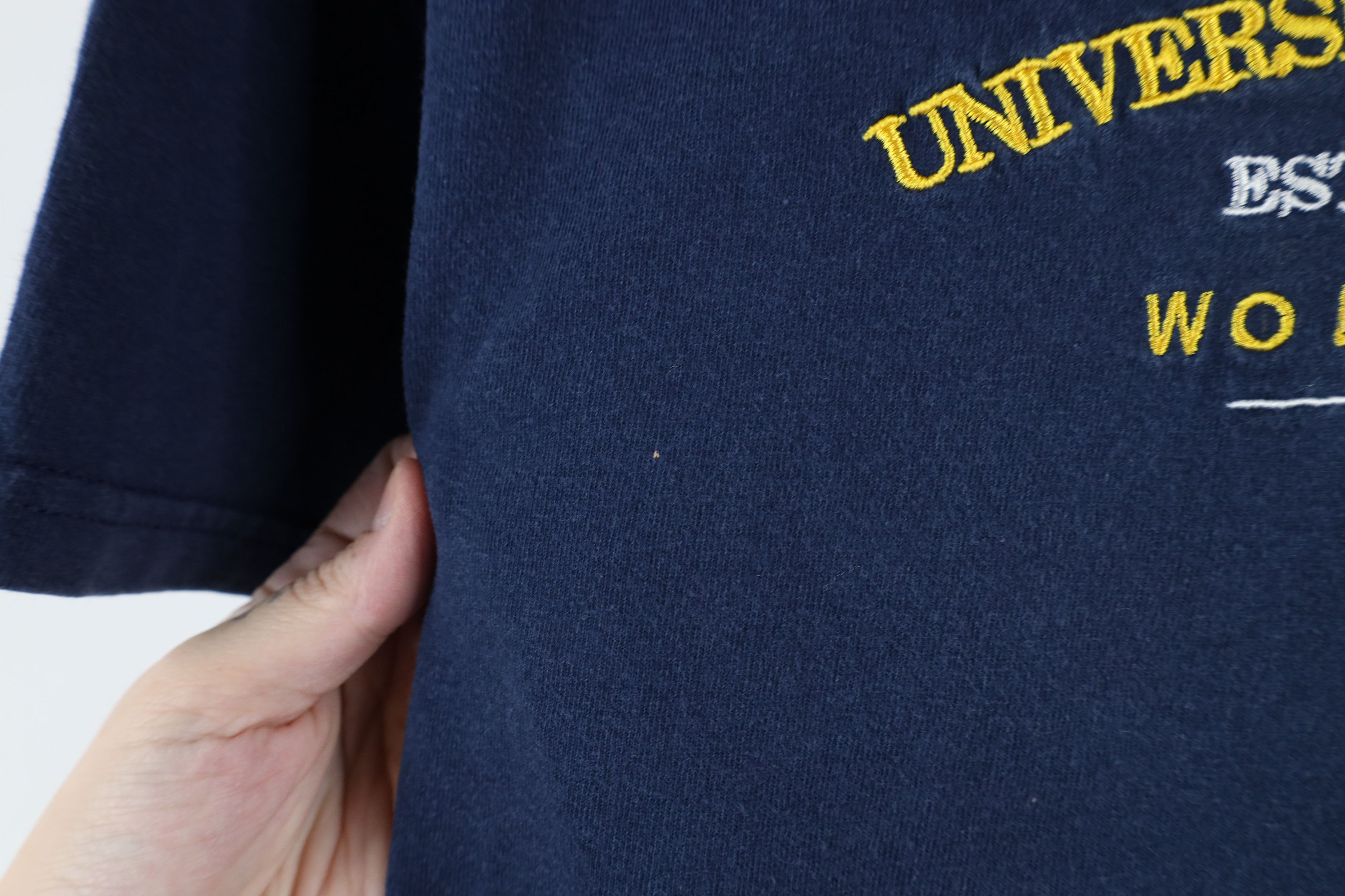 Vintage Vintage Spell Out University of Michigan T-Shirt Blue Size US L / EU 52-54 / 3 - 7 Thumbnail