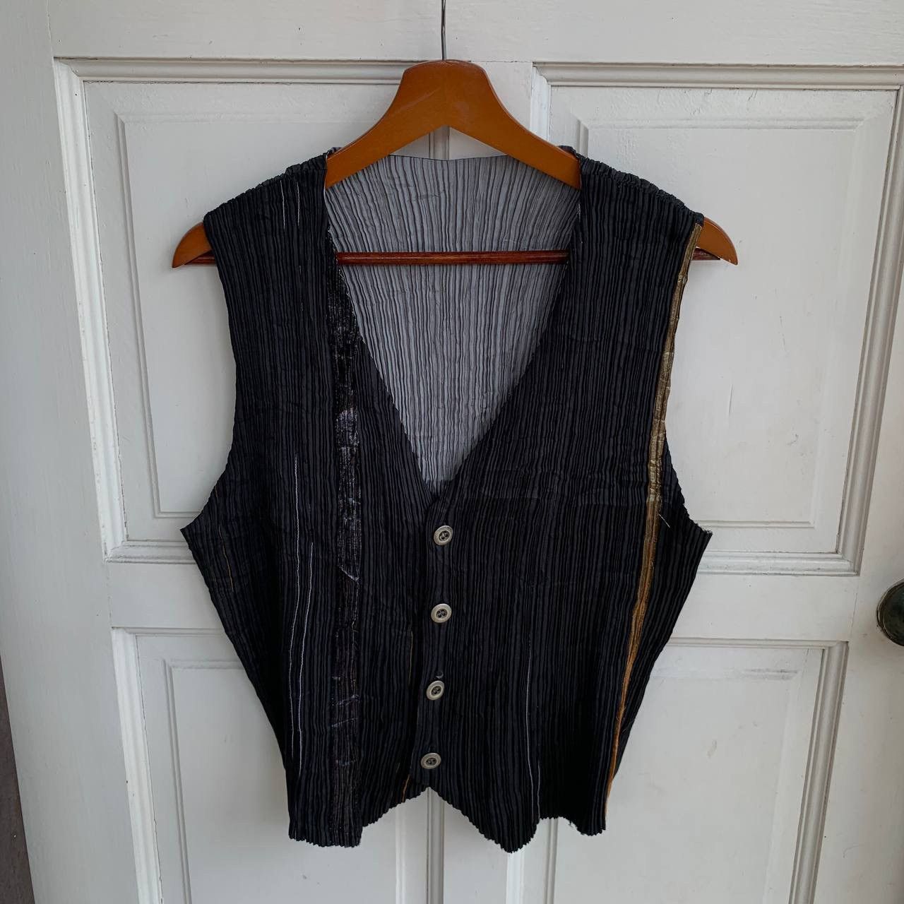 Issey Miyake Vintage ISSEY MIYAKE PLEATS PLEASE Vest Size 36R - 1 Thumbnail
