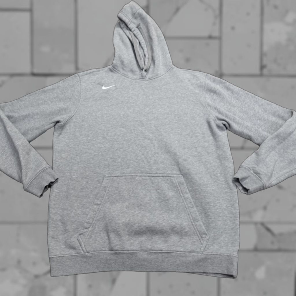 Nike Nike Hoodie Medium M Men Gray Embroidered Swoosh Training Pullover Cotton Blend 835585-063 Size US M / EU 48-50 / 2 - 1 Thumbnail