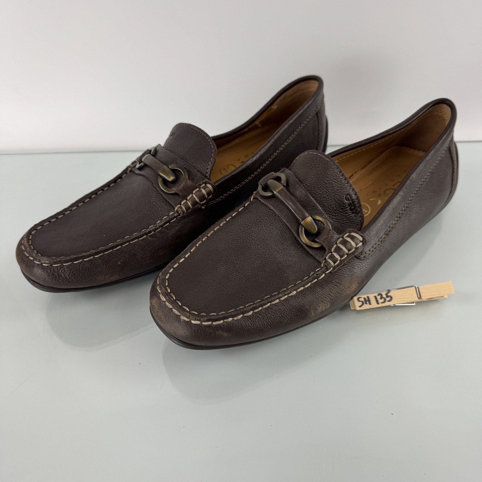 Geox GEOX Respira Men's Horsebit Driving Brown Leather Loafer 12 Size US 12 / EU 45 - 5 Thumbnail