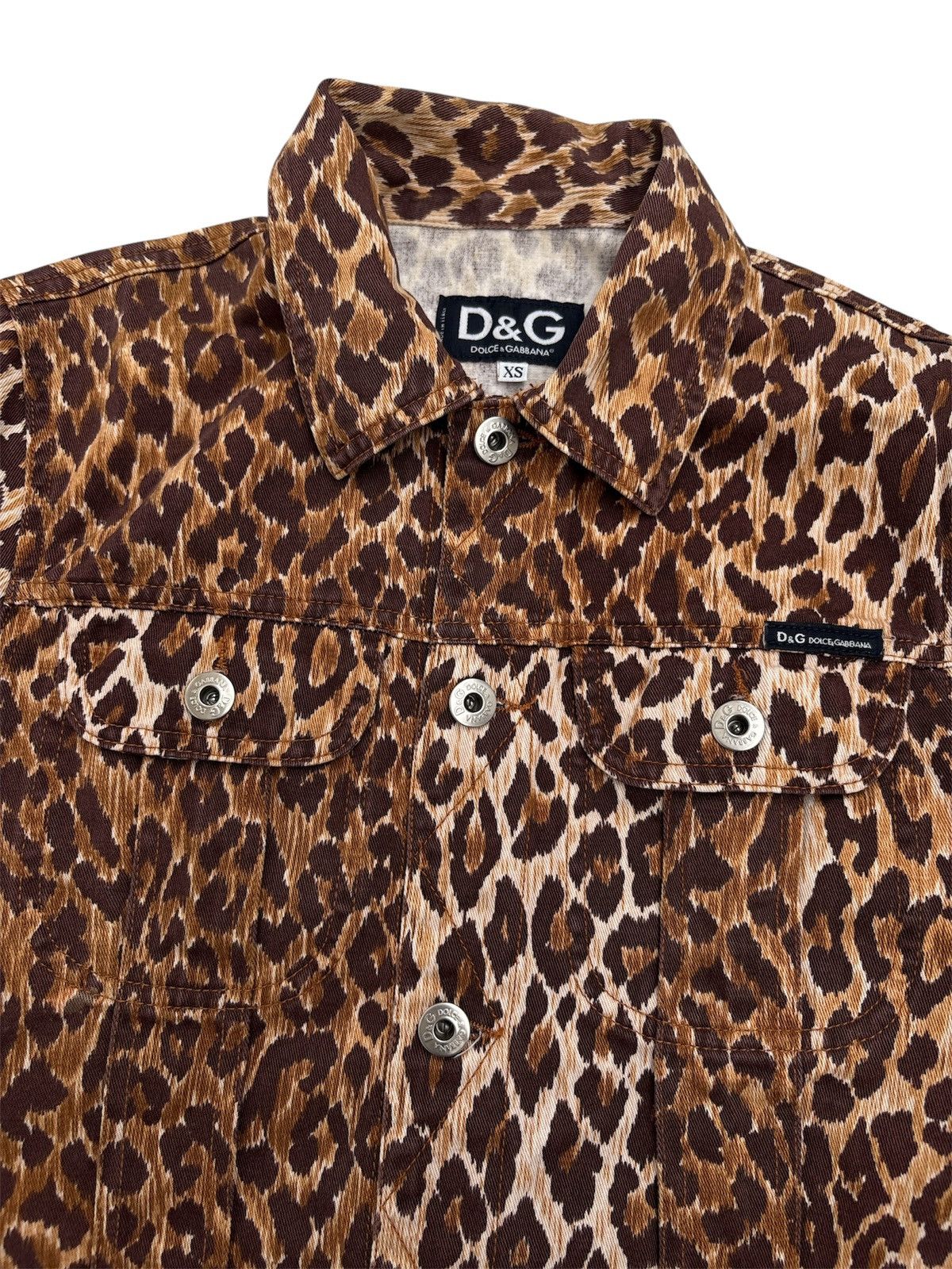 Hedi Slimane Leopard Crop Trucker Jacket Size US XS / EU 42 / 0 - 3 Thumbnail