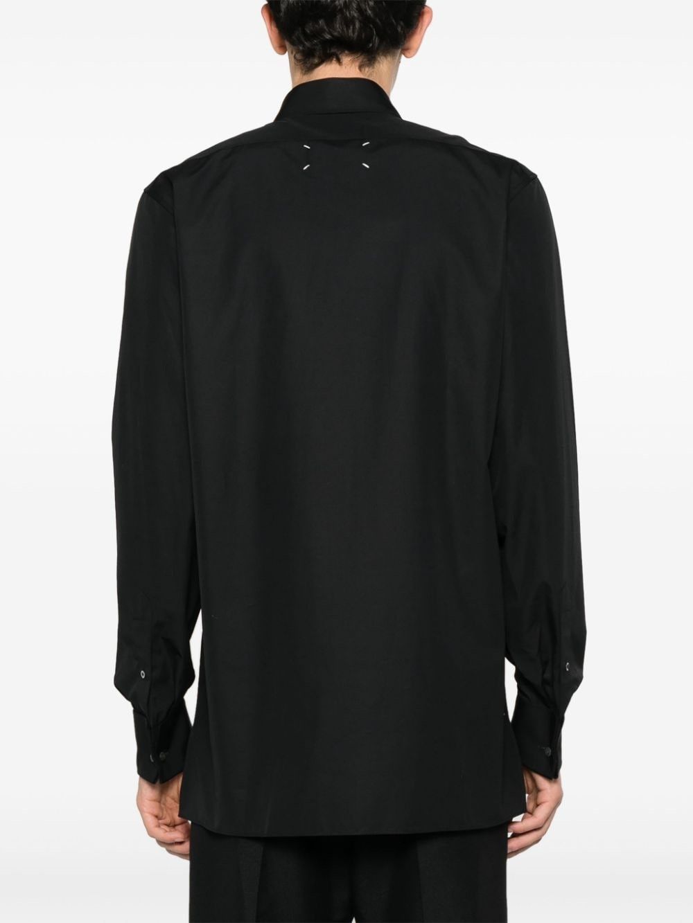 Maison Margiela oc11z0925 Embroidered-Motif Cotton Shirt in Black Size US XL / EU 56 / 4 - 3 Thumbnail