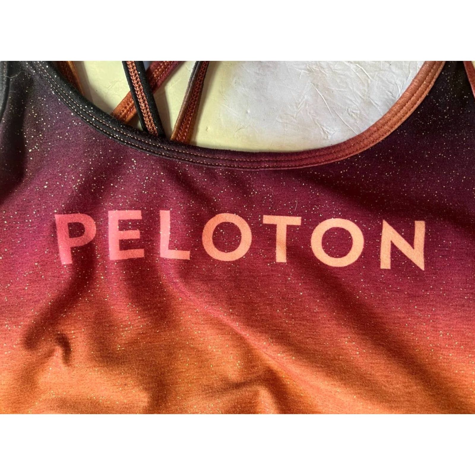 Vintage Peloton Sports Bra Shirt Women L Orange Solid Crossback Wireless Breathable Stretch Compression Gym Workout Activewear Shorts? Size ONE SIZE - 5 Thumbnail