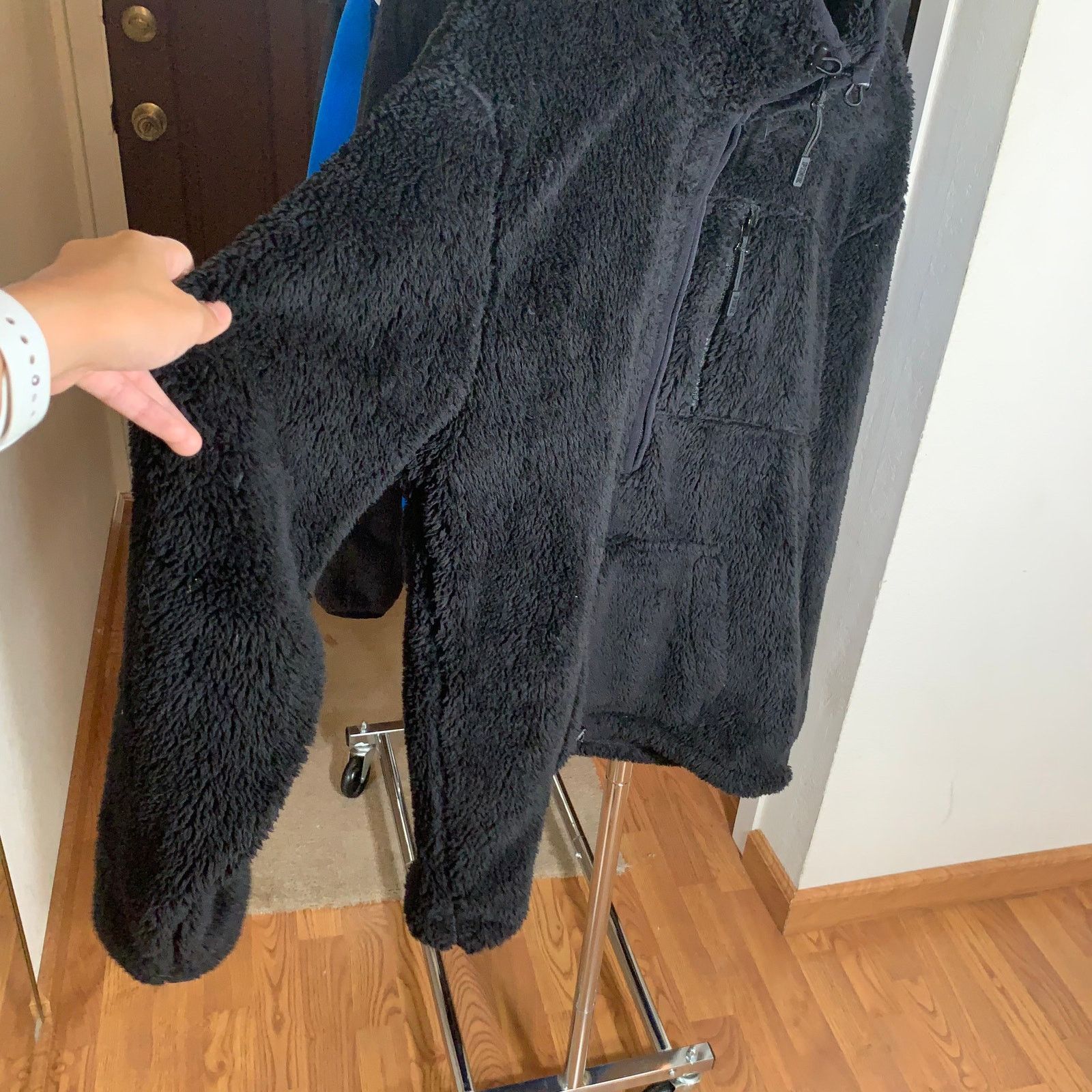 Pink PINK Women's Black Fuzzy Fleece 1/2 Zip Sweatshirt SIze S Size S / US 4 / IT 40 - 6 Thumbnail