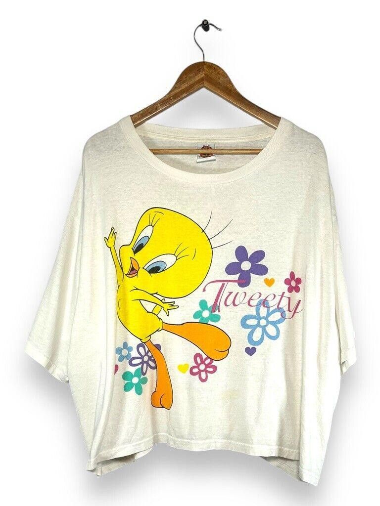 Designer Vintage 1997 Tweety Bird Looney Tunes Spellout Graphic Size US XXL / EU 58 / 5 - 1 Thumbnail
